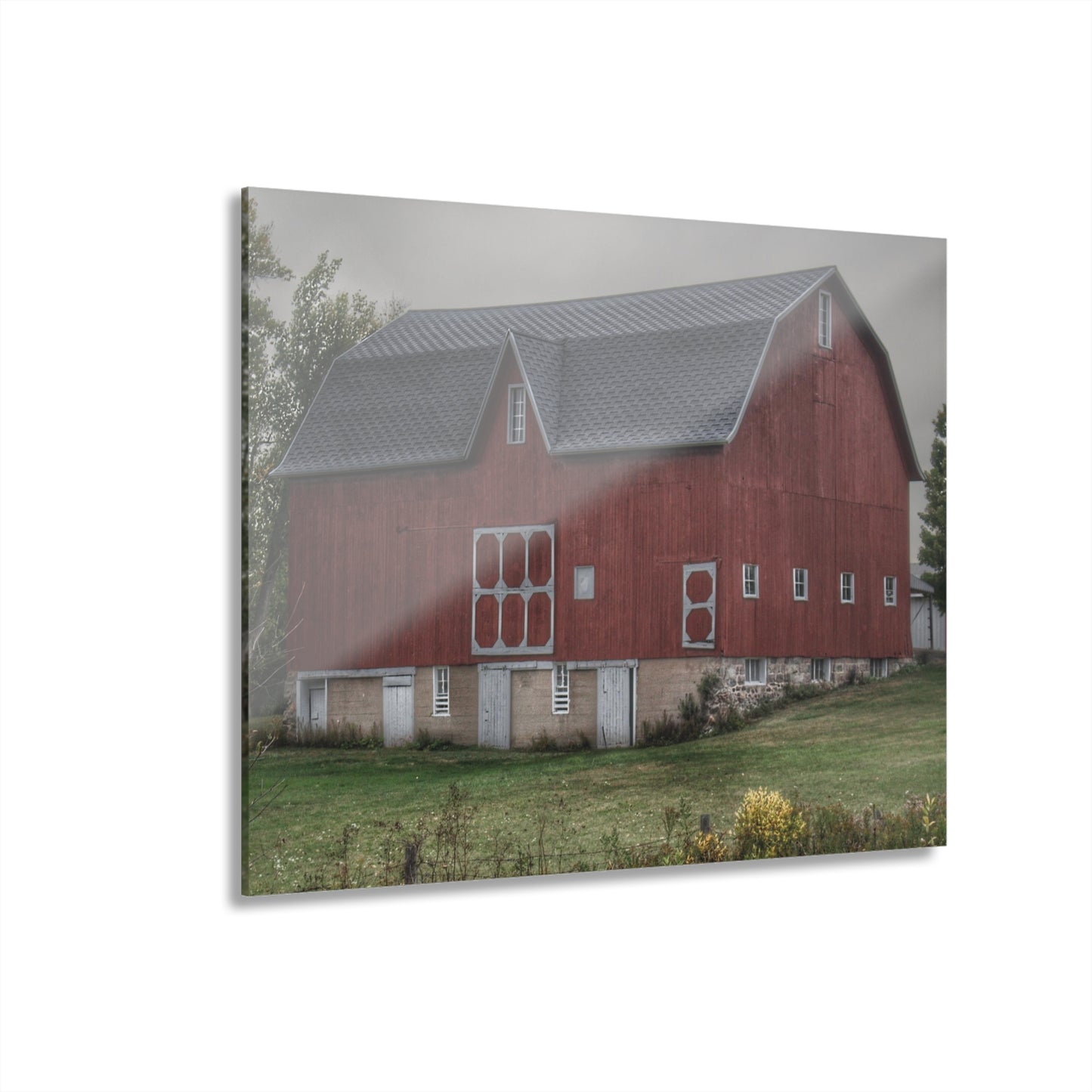 U R There Photography Vassar Road Red I Rustic Farmhouse Acrylic Wall Print