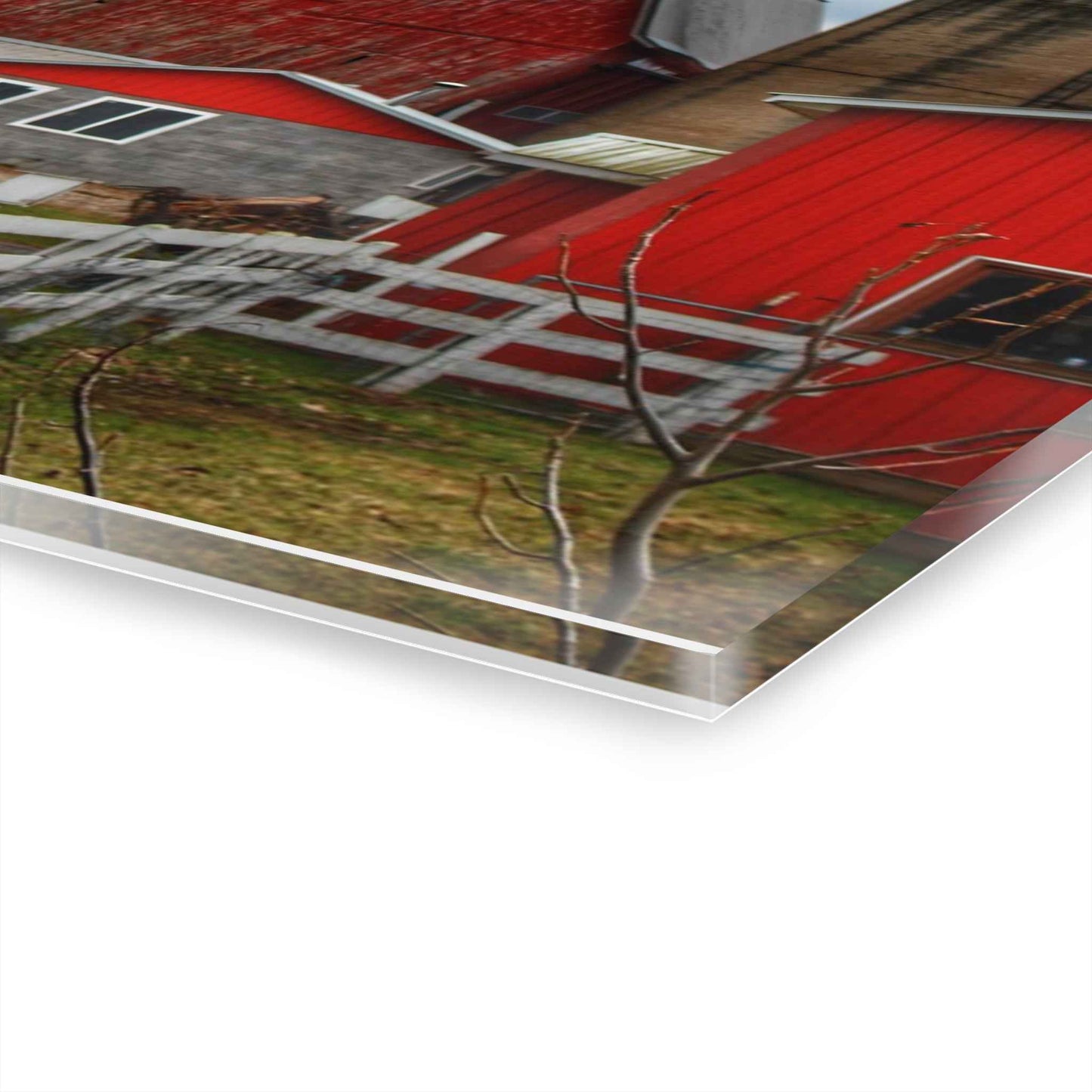 U R There Photography Peck Red Rustic Farmhouse Acrylic Wall Print