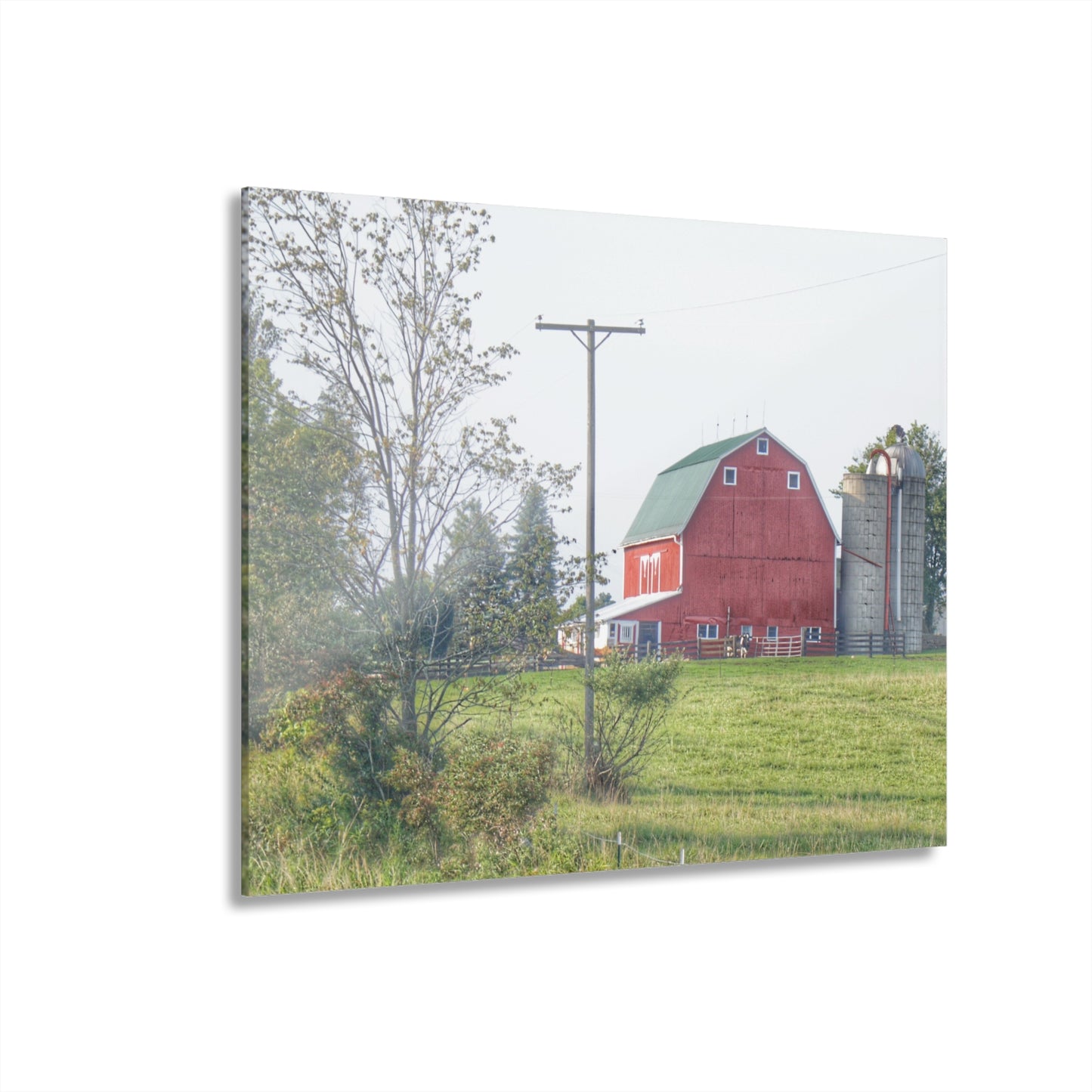 U R There Photography Stewart Road Red I Rustic Farmhouse Acrylic Wall Print