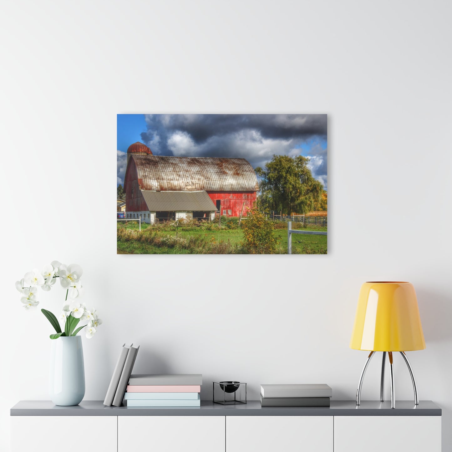 U R There Photography Washburn Rusted Red Rustic Farmhouse Acrylic Wall Print