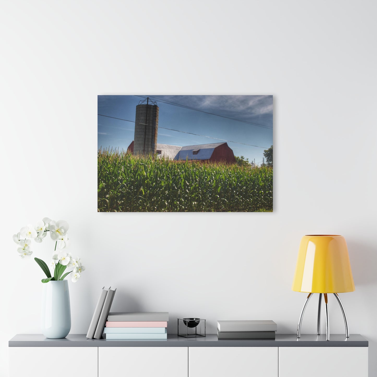 U R There Photography Above the Corn on Tuscola Road Rustic Farmhouse Acrylic Wall Print