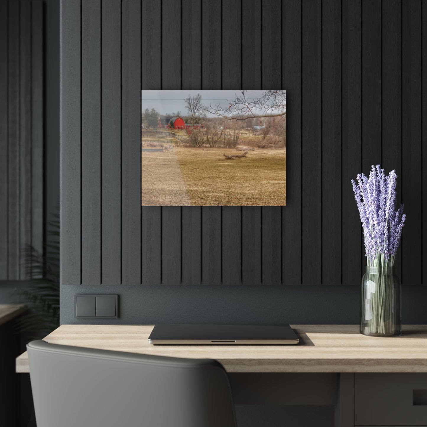 U R There Photography Beyond the Trees on Rock Valley Road Rustic Farmhouse Acrylic Wall Print