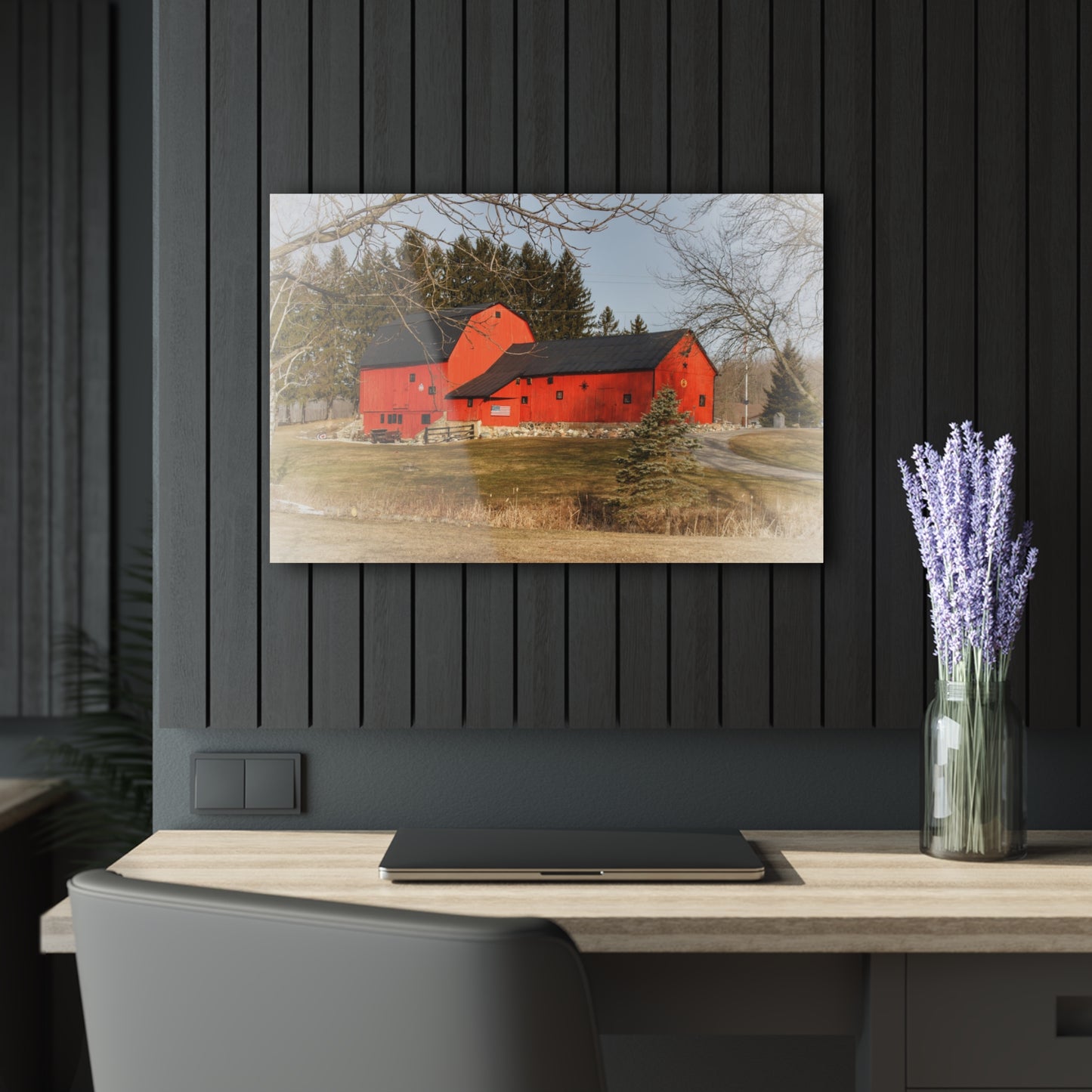U R There Photography Thomas Road Patriot Barn Rustic Farmhouse Acrylic Wall Print