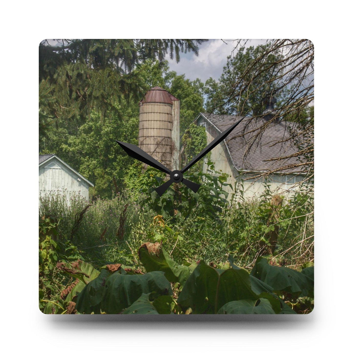 Rustic Farmhouse Wall Clock featuring Clark Road Hidden