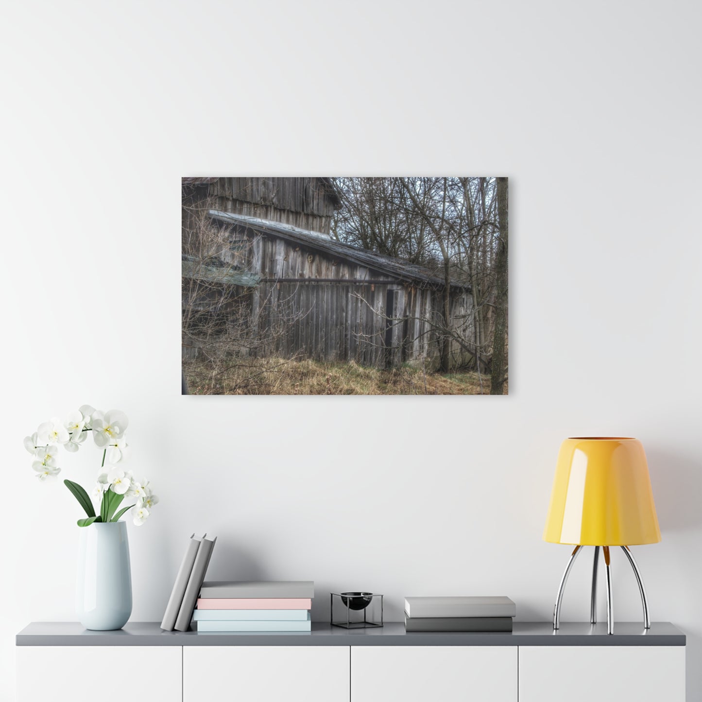 U R There Photography Rural Decay in Early Spring Rustic Farmhouse Acrylic Wall Print
