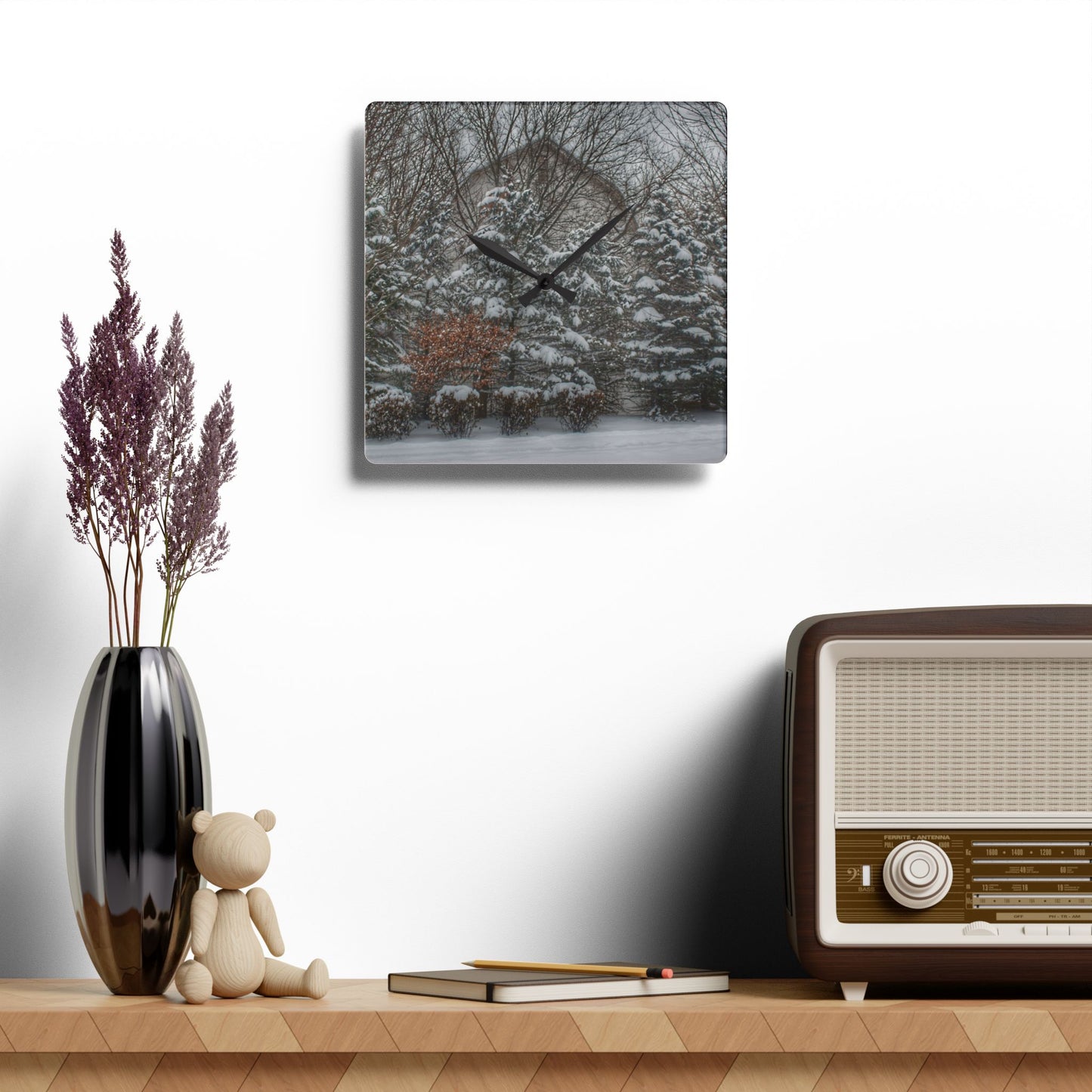 U R There Photography Hidden in Oxford I Rustic Farmhouse Acrylic Analog Wall Clock