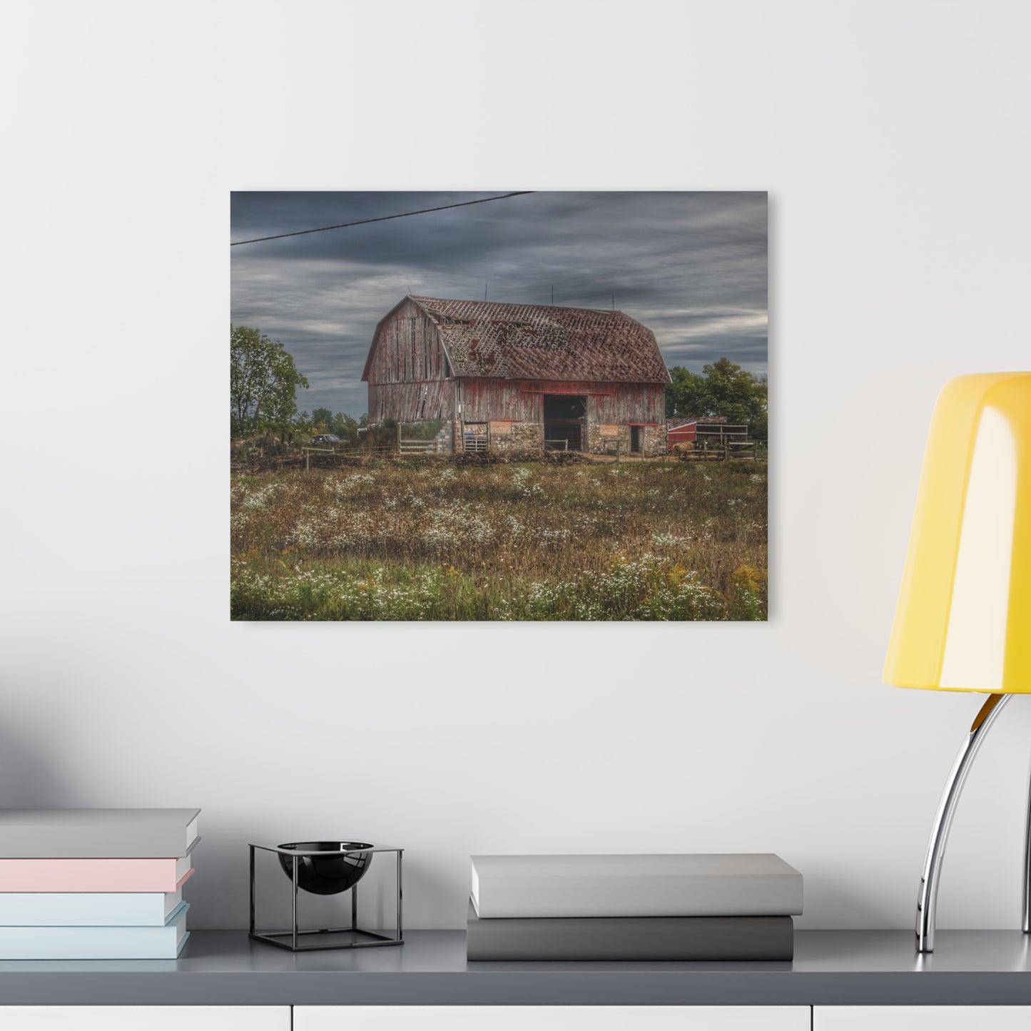 U R There Photography Old Marathon Red Rustic Farmhouse Acrylic Wall Print