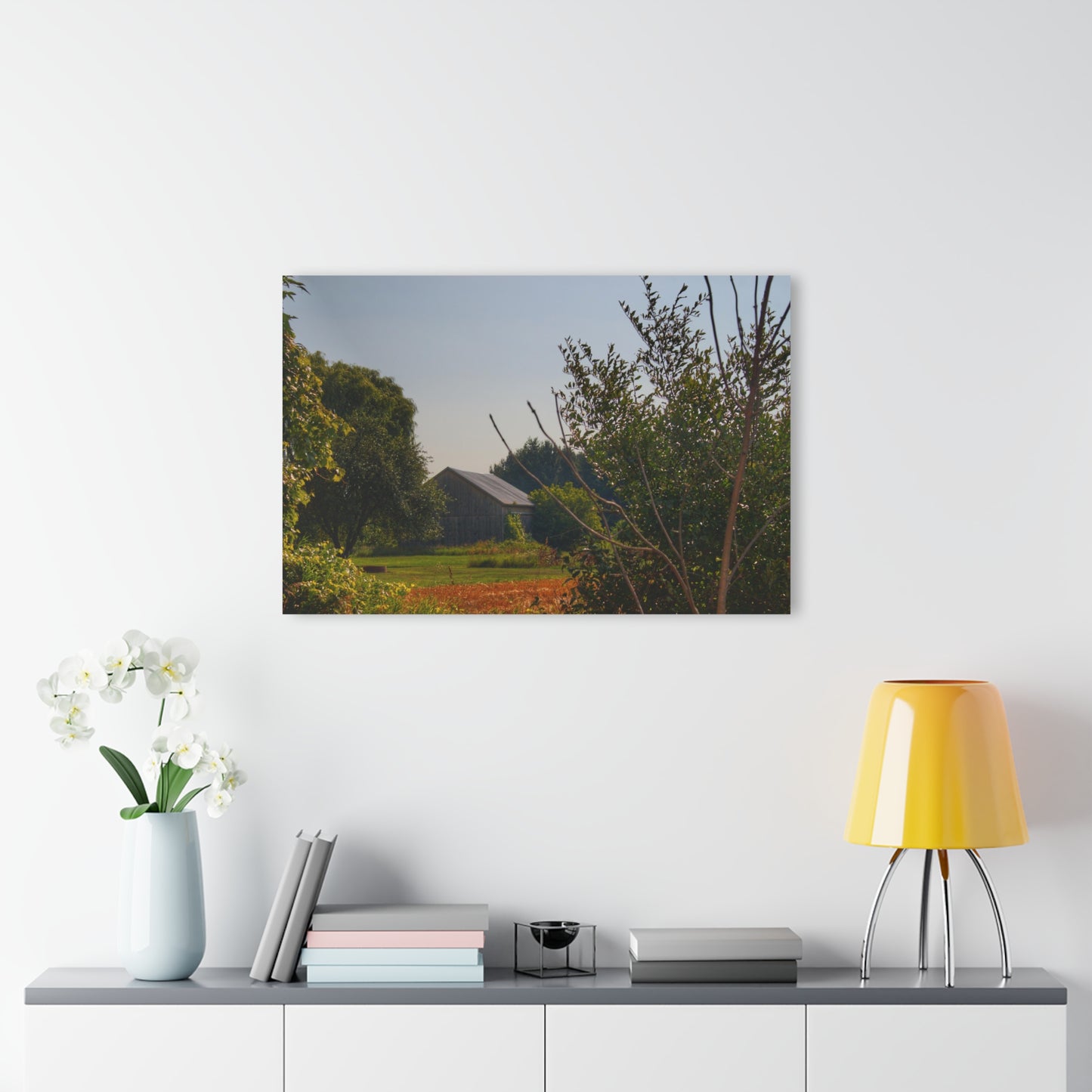 U R There Photography Clifford Hidden Grey Rustic Farmhouse Acrylic Wall Print