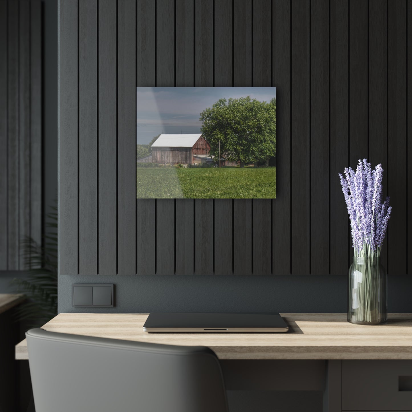 U R There Photography Castle Road Cow Barn III Rustic Farmhouse Acrylic Wall Print