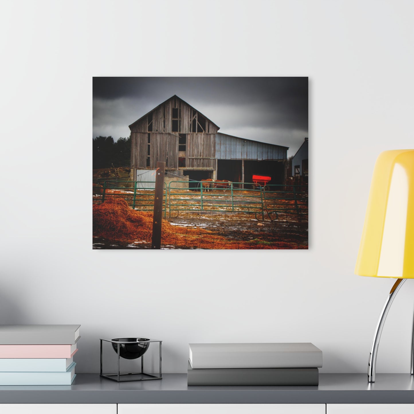 U R There Photography Chapman Road Grey II Rustic Farmhouse Acrylic Wall Print