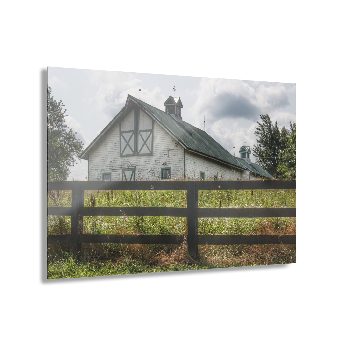 U R There Photography Sutton Road White Rustic Farmhouse Acrylic Wall Print