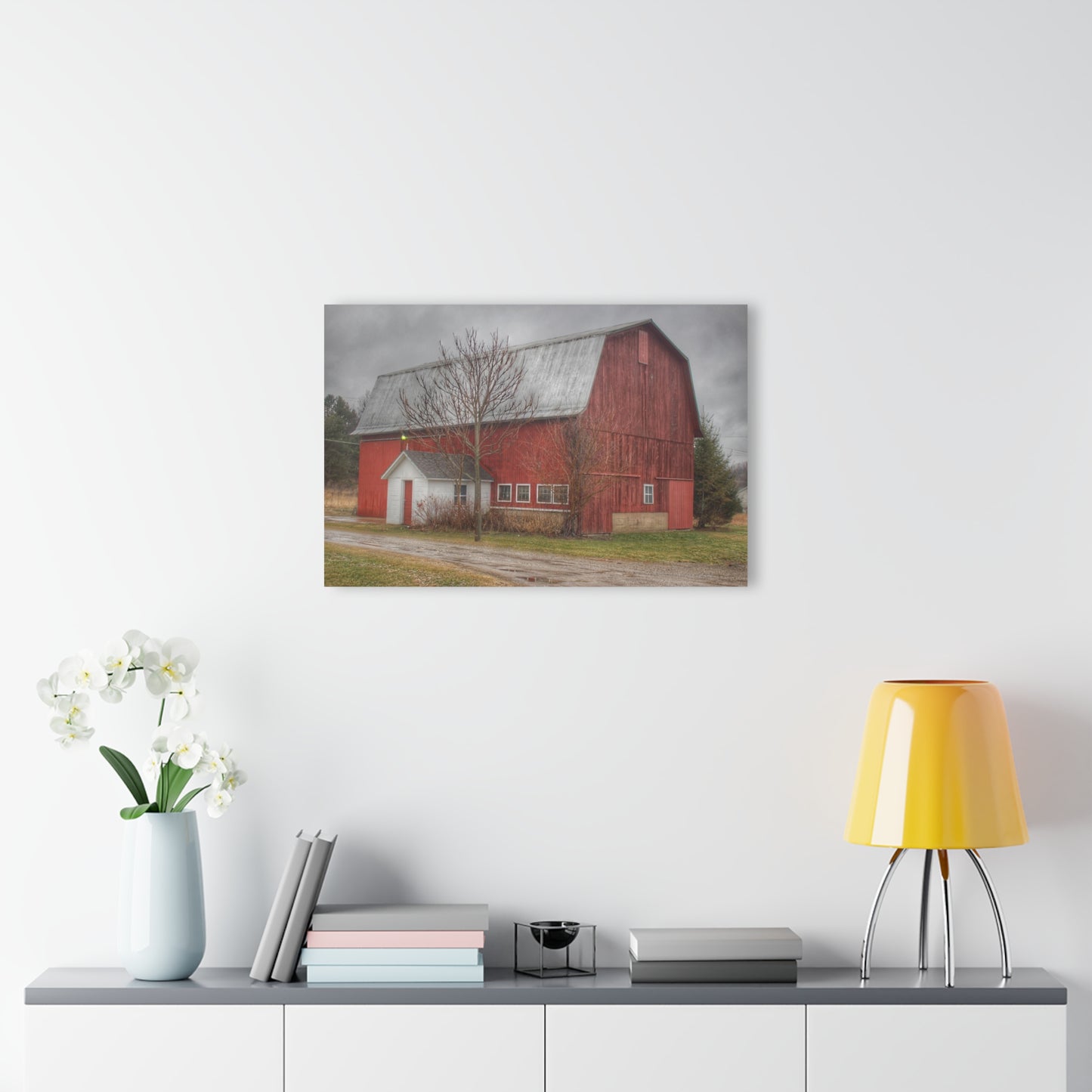 U R There Photography Bray Road Red II Rustic Farmhouse Acrylic Wall Print