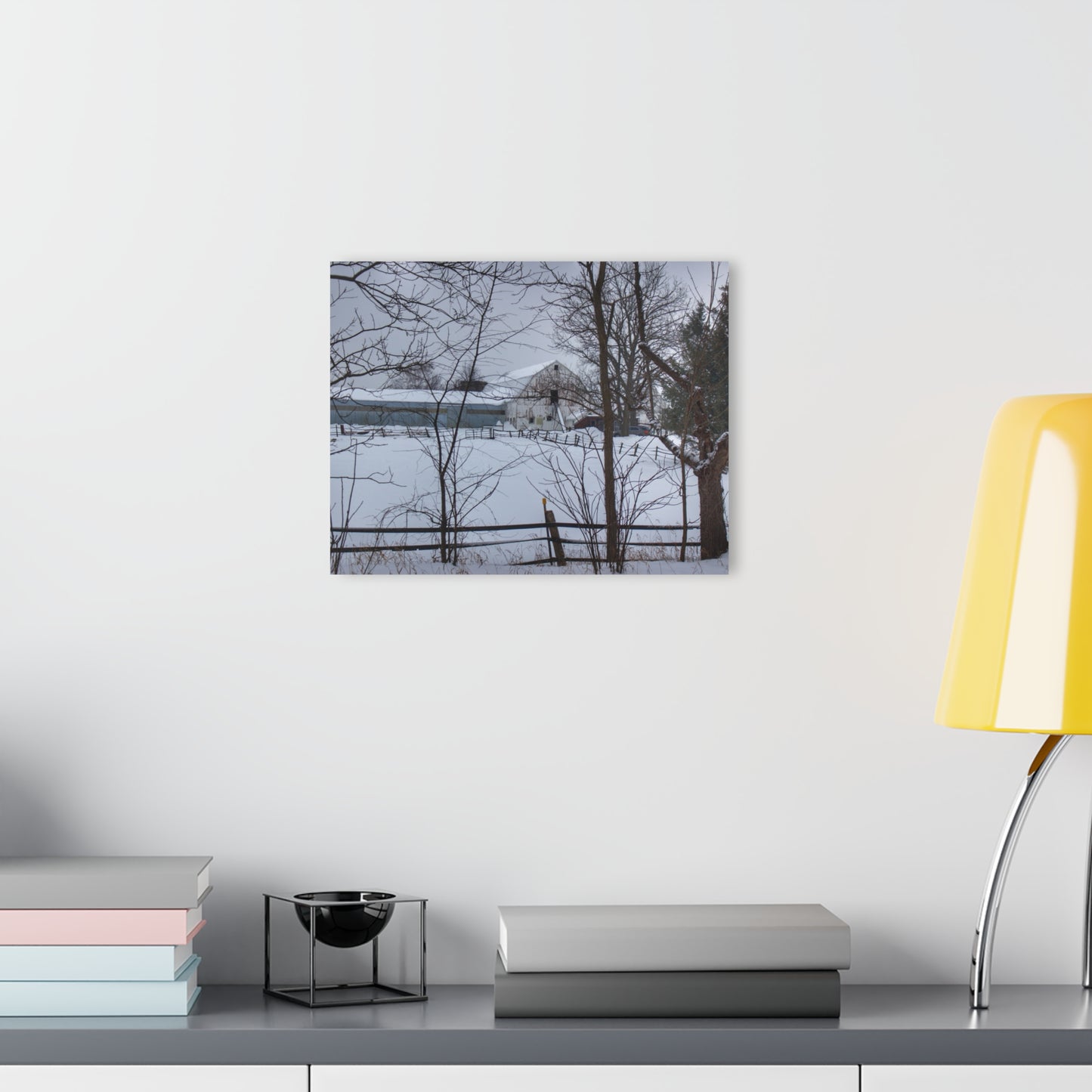 U R There Photography Oakwood Hidden White Rustic Farmhouse Acrylic Wall Print
