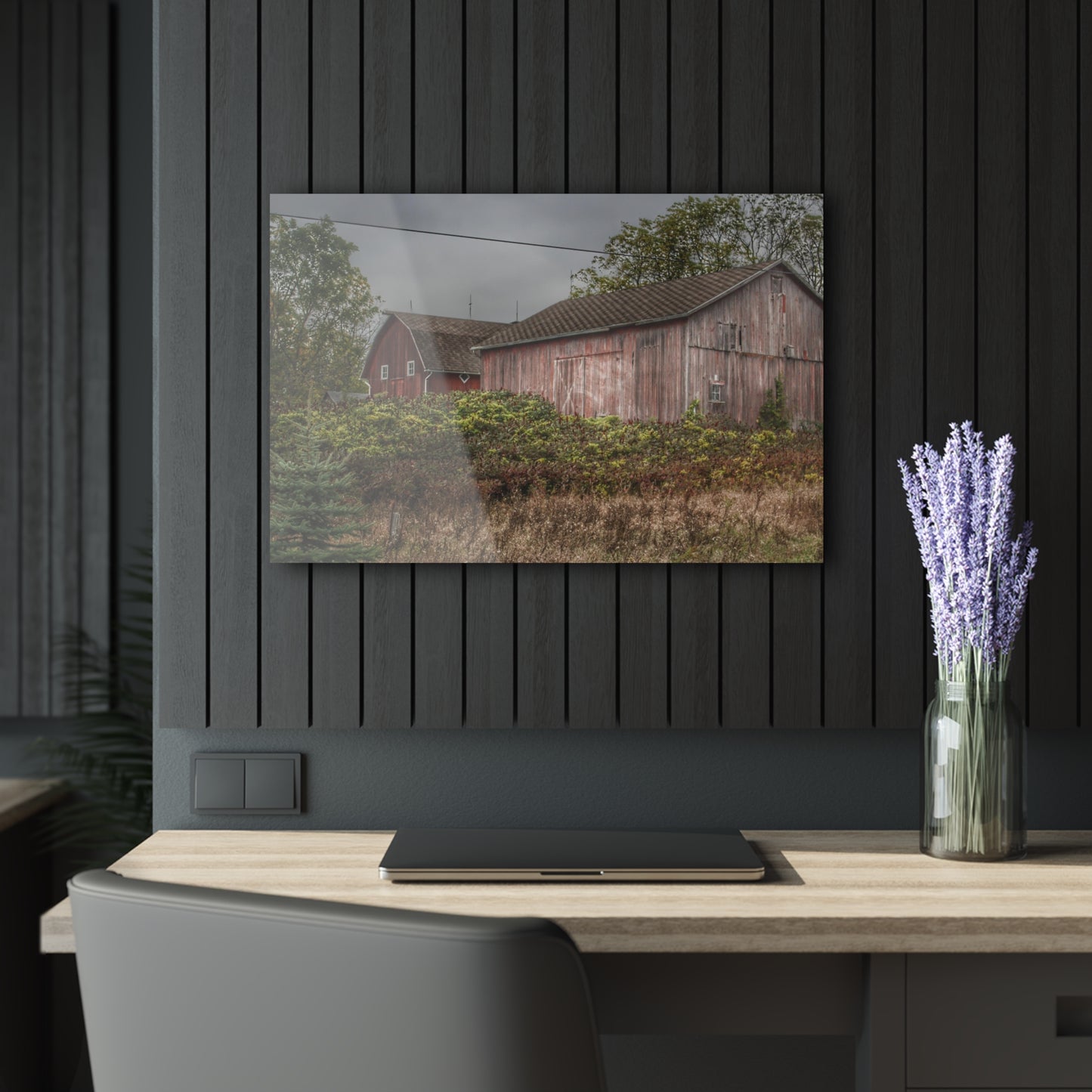 U R There Photography Washburn Reds Rustic Farmhouse Acrylic Wall Print