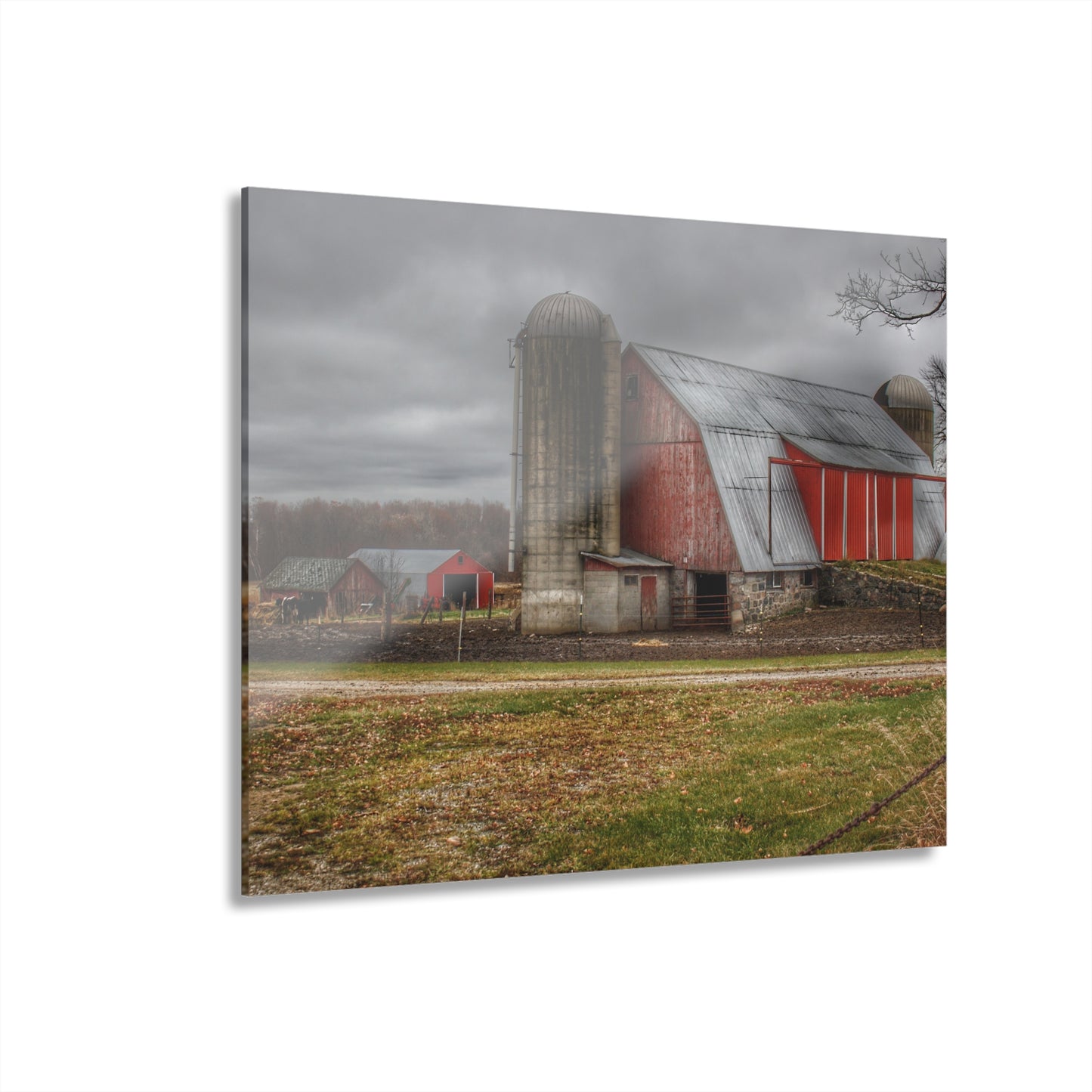 U R There Photography Slattery Roadside Red I Rustic Farmhouse Acrylic Wall Print