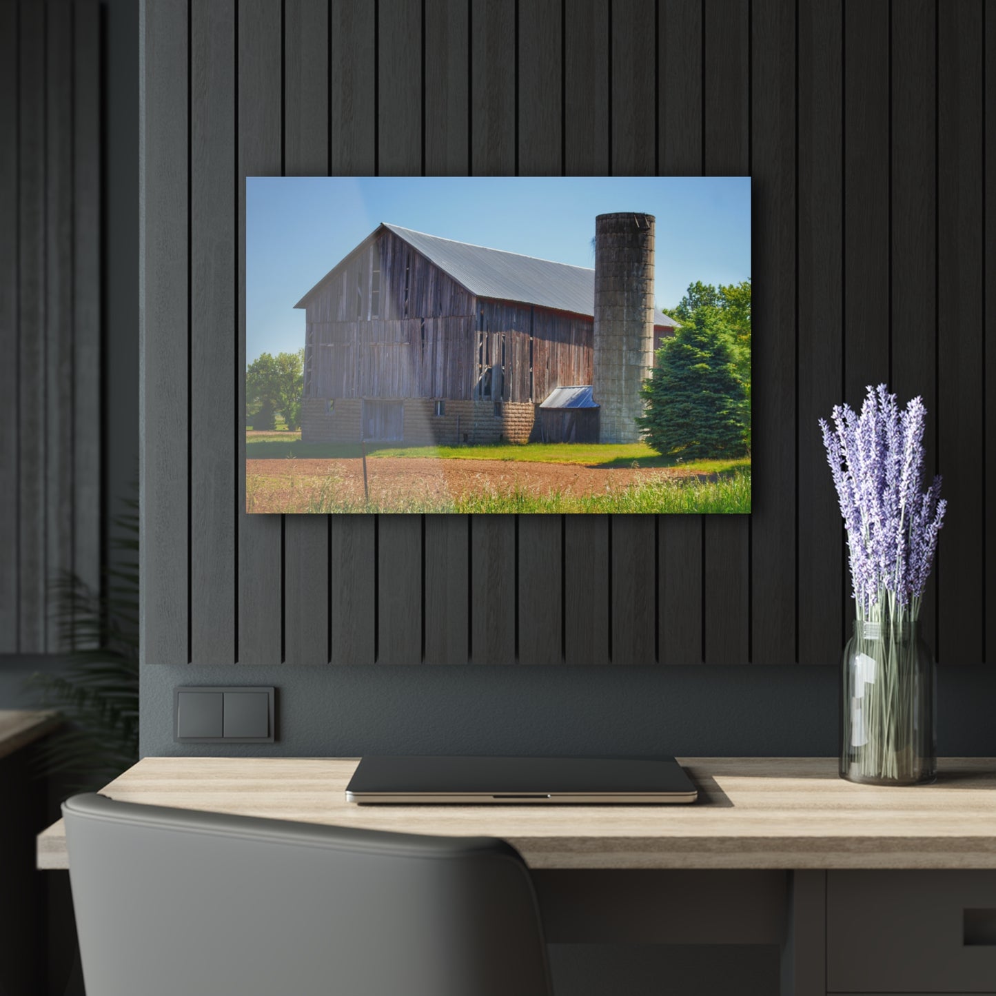 U R There Photography Gilford Grey III Rustic Farmhouse Acrylic Wall Print