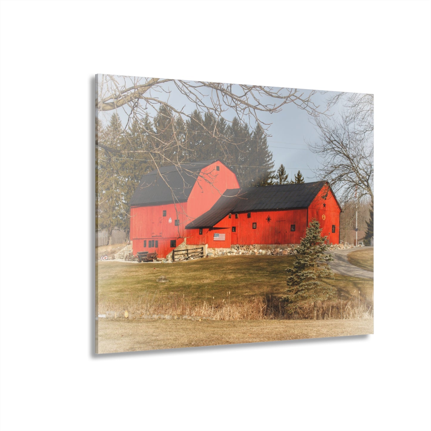 U R There Photography Thomas Road Patriot Barn Rustic Farmhouse Acrylic Wall Print