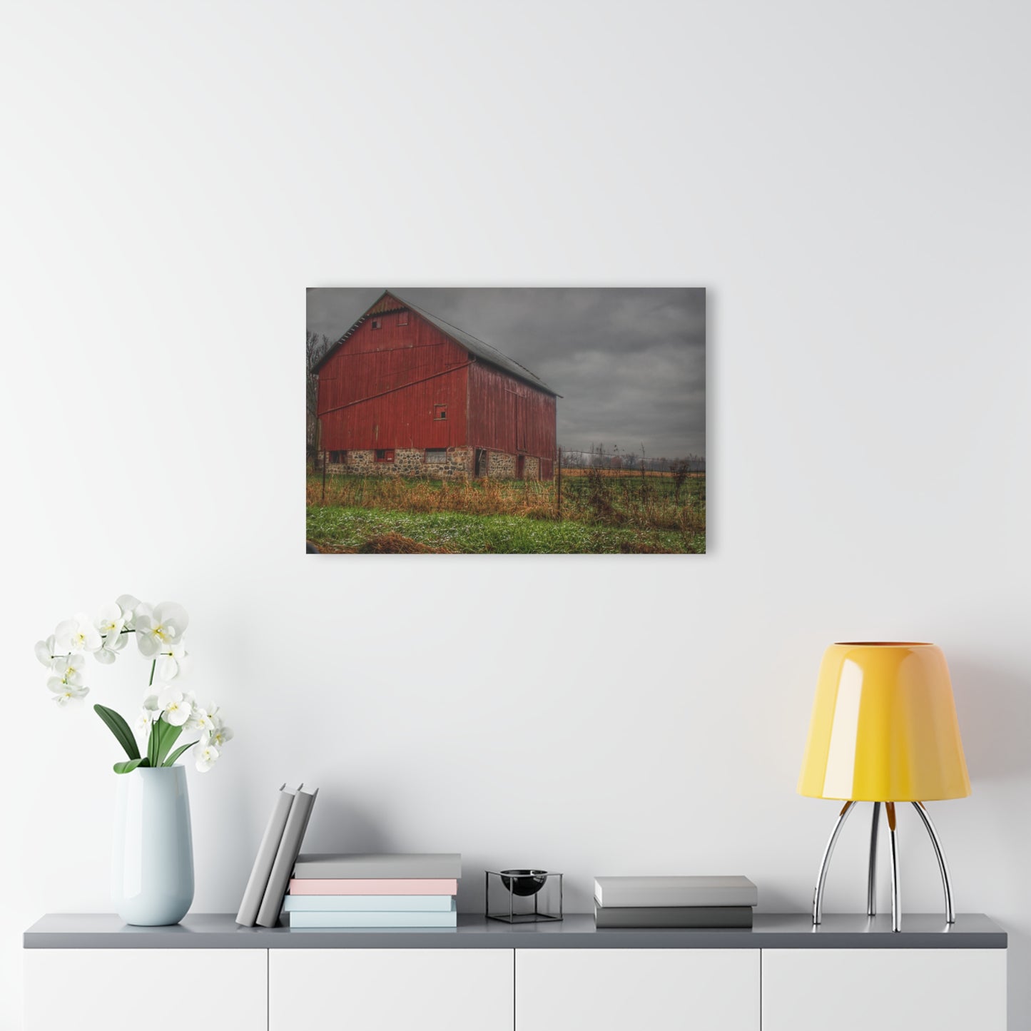 U R There Photography Bowers Road Red III Rustic Farmhouse Acrylic Wall Print
