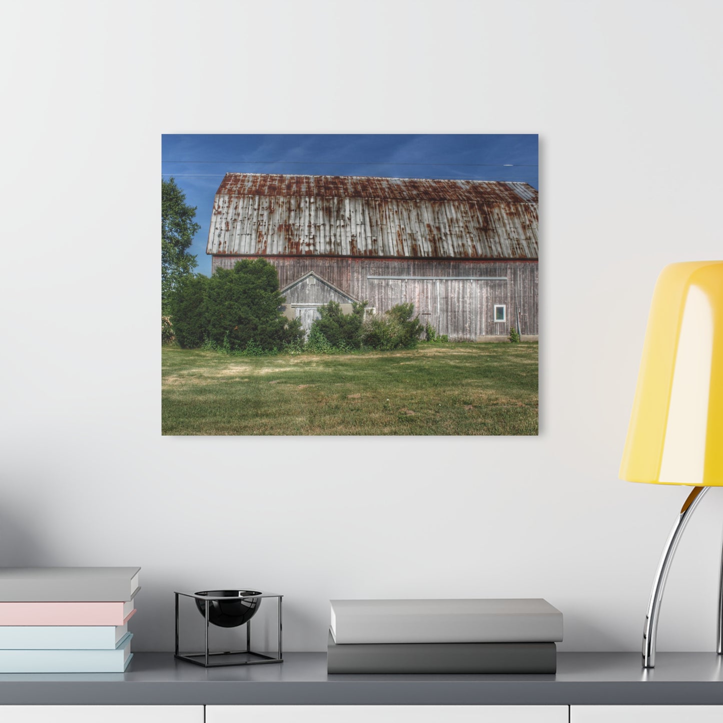 U R There Photography Barkley Road Red in Summer I Rustic Farmhouse Acrylic Wall Print
