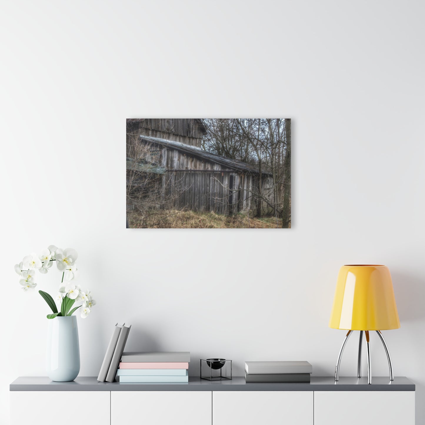 U R There Photography Rural Decay in Early Spring Rustic Farmhouse Acrylic Wall Print