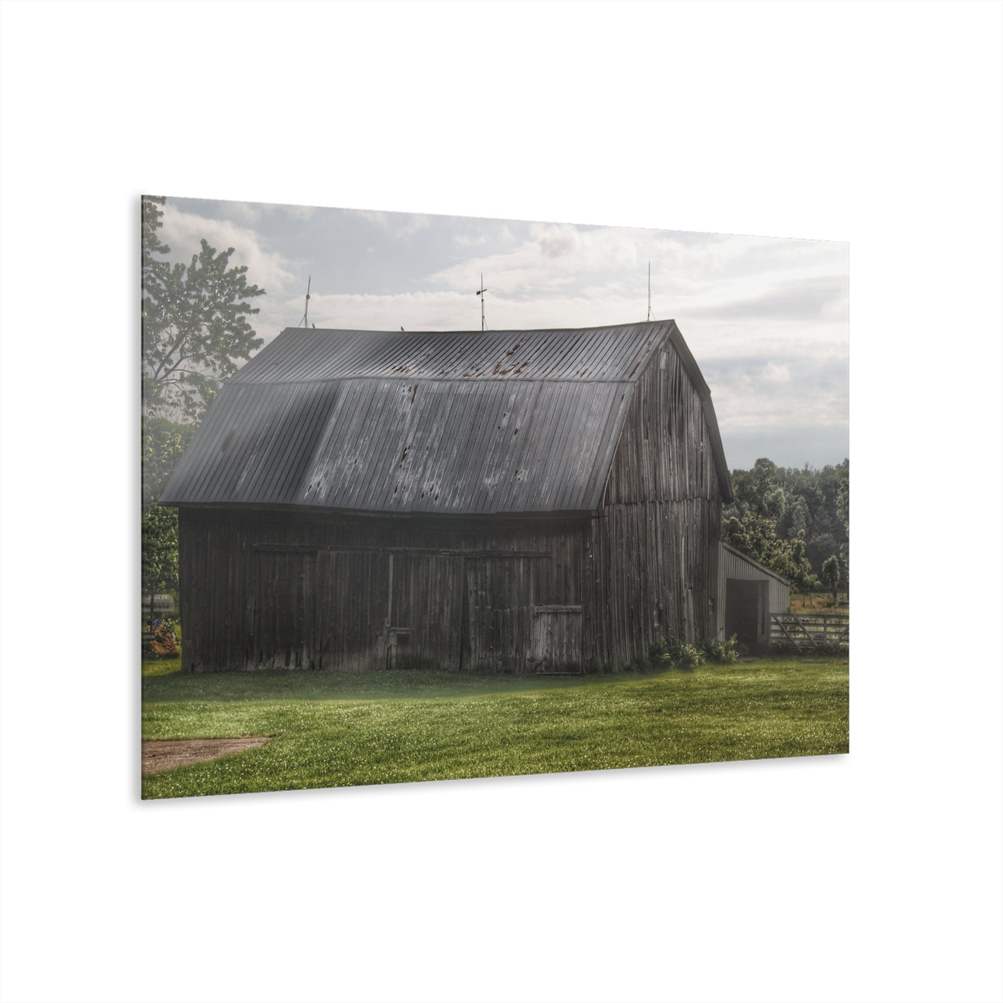 U R There Photography Rich Road Grey Rustic Farmhouse Acrylic Wall Print