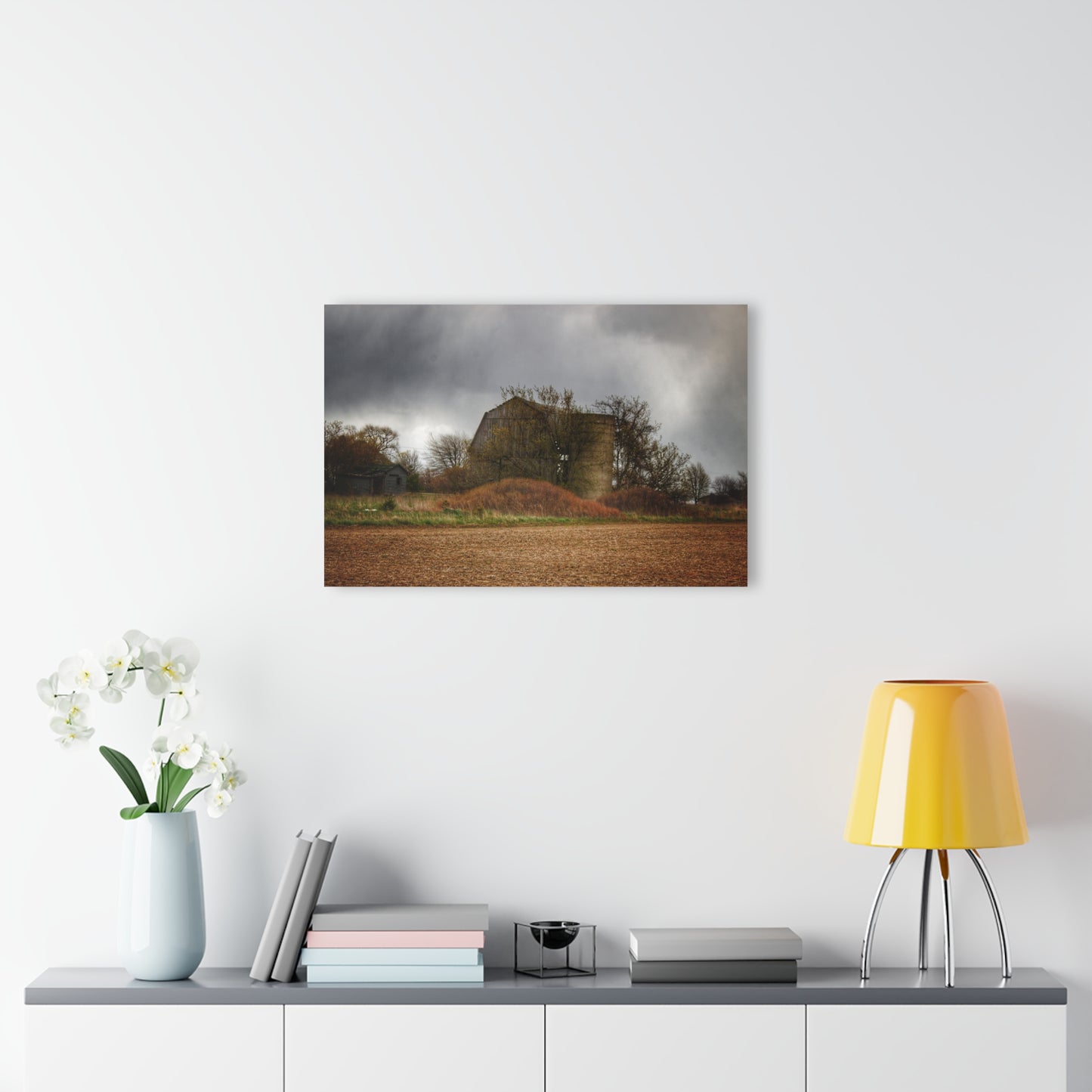 U R There Photography West Snover Grey Rustic Farmhouse Acrylic Wall Print