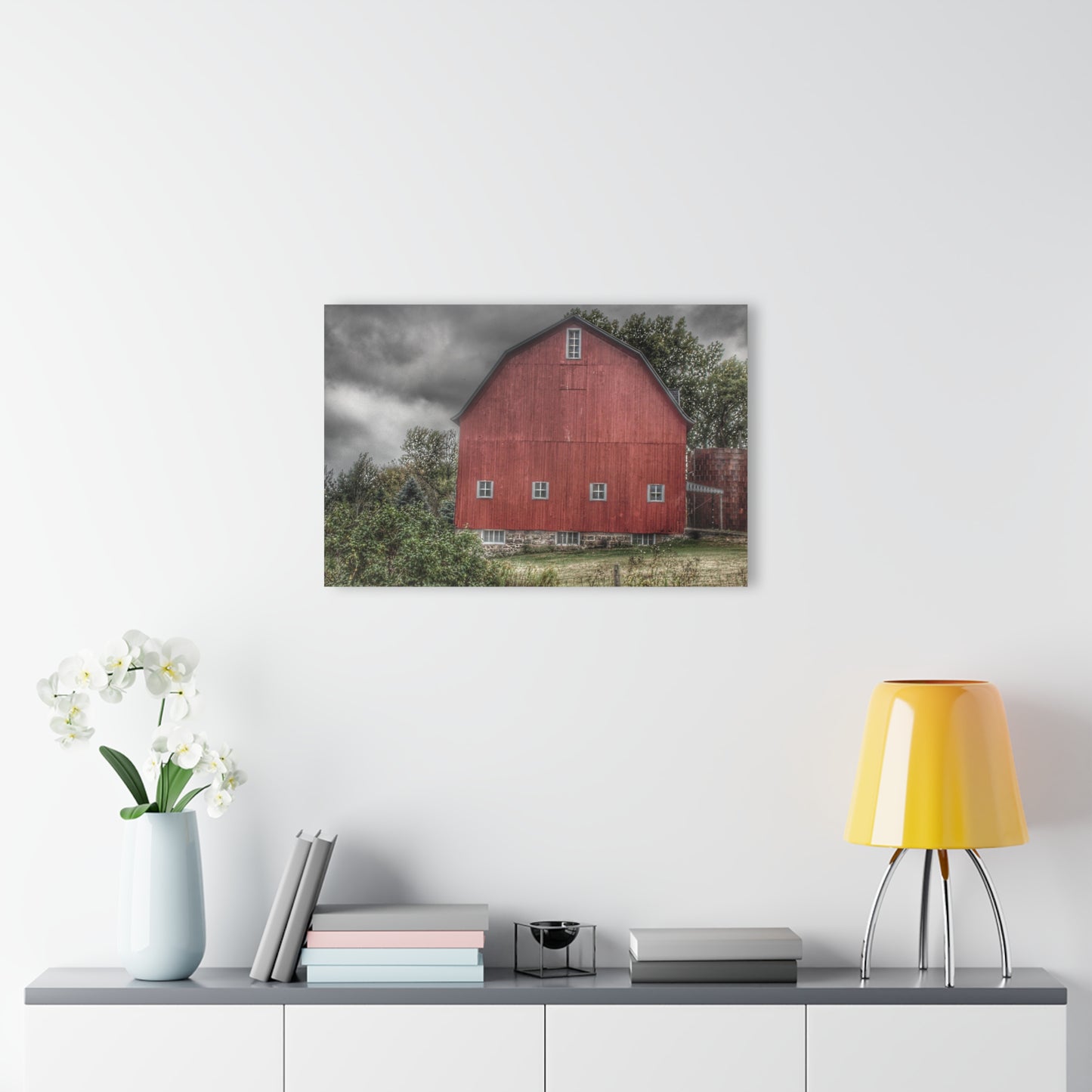 U R There Photography Vassar Road Red II Rustic Farmhouse Acrylic Wall Print