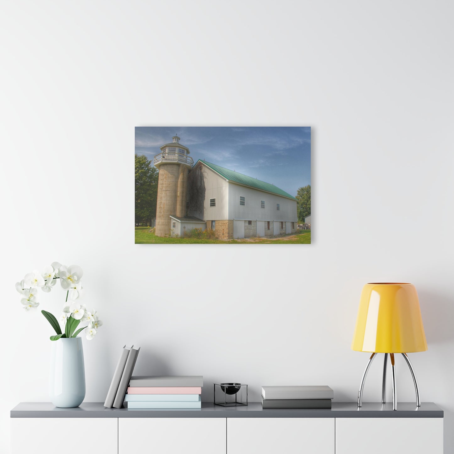 U R There Photography Phelps Road Lighthouse Barn I Rustic Farmhouse Acrylic Wall Print