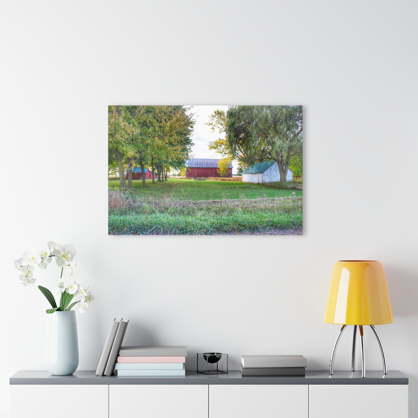 U R There Photography Wilcox Road Reds Rustic Farmhouse Acrylic Wall Print