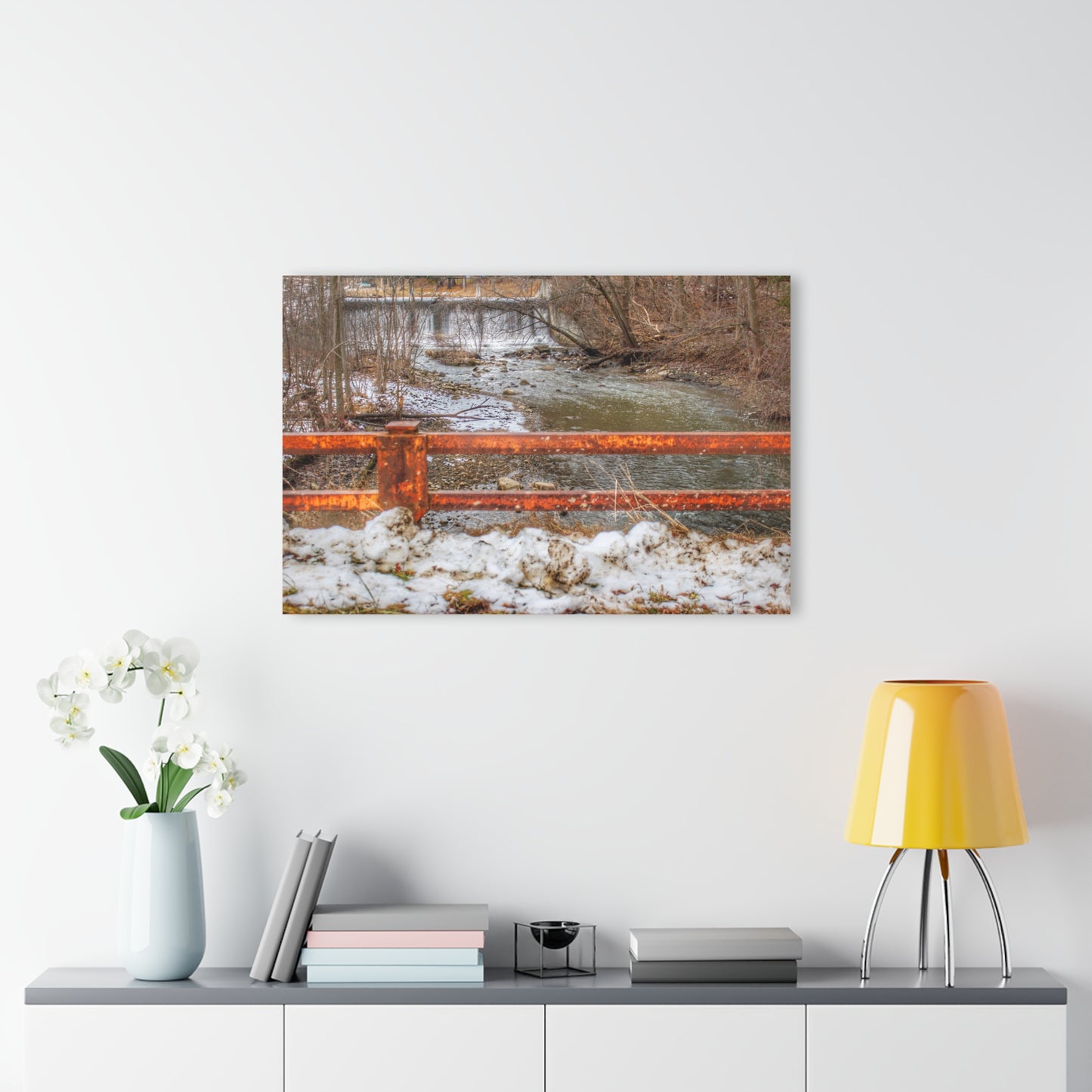 U R There Photography Piersonville Road Dam Rustic Farmhouse Acrylic Wall Print
