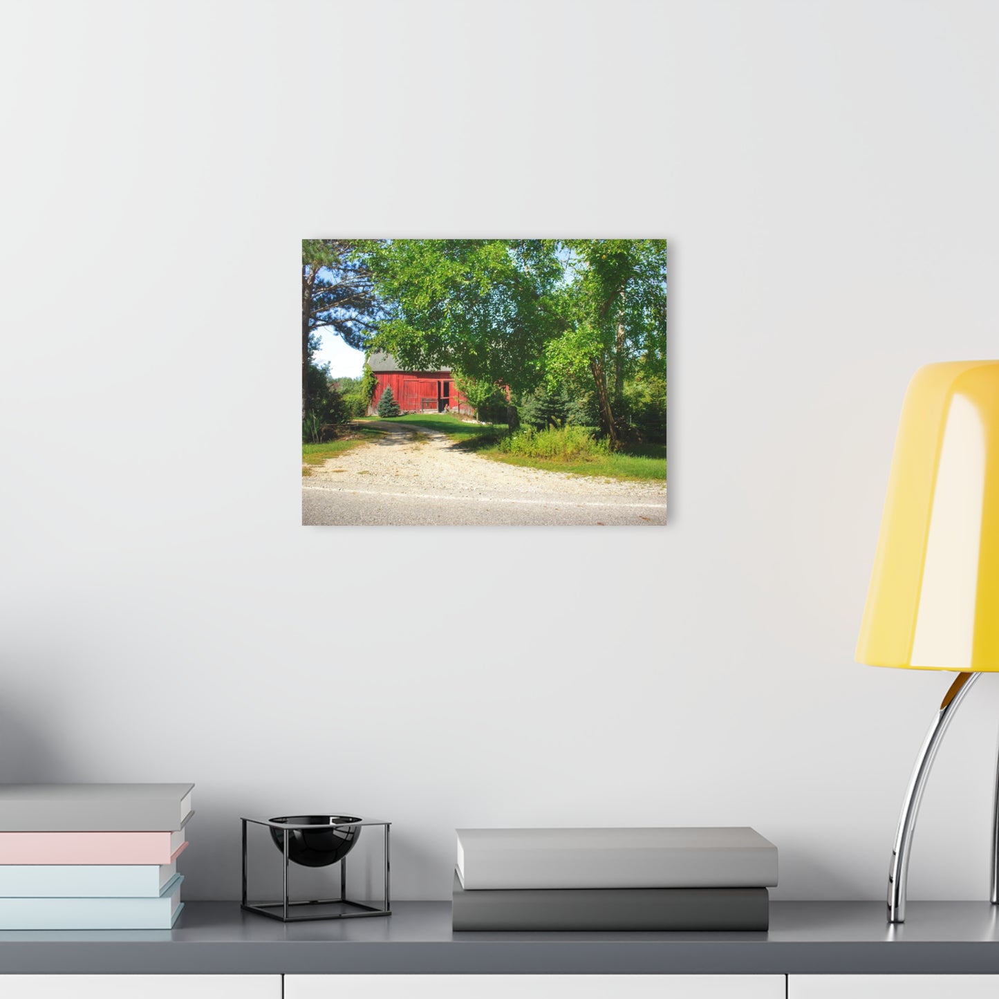 U R There Photography Caro Hidden Red Rustic Farmhouse Acrylic Wall Print