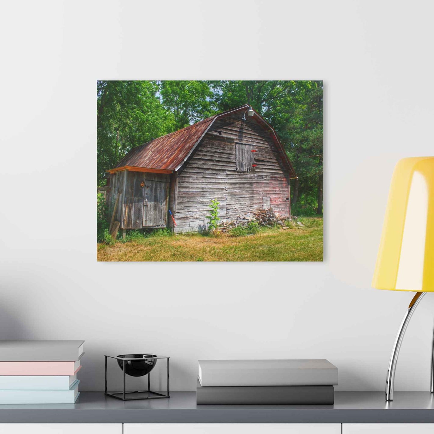 U R There Photography Roadside Grey Rustic Farmhouse Acrylic Wall Print