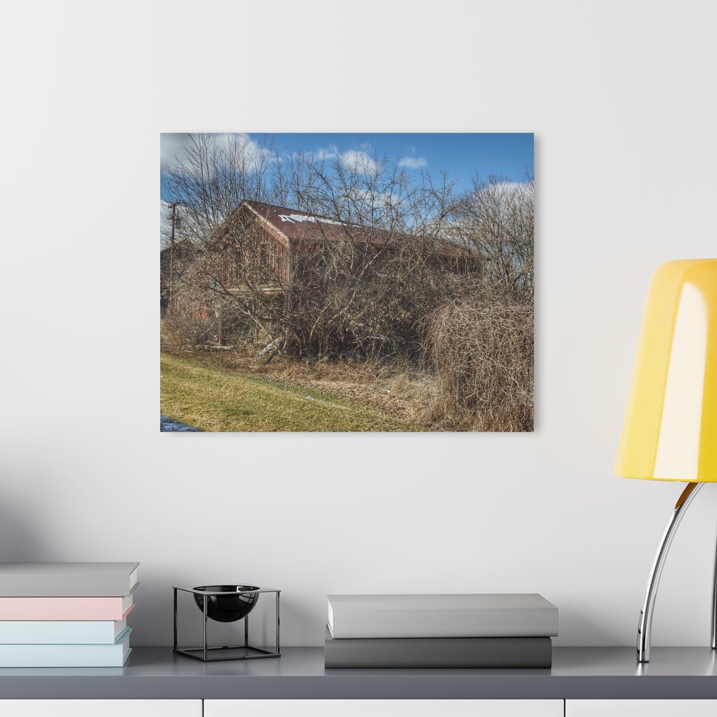 U R There Photography Buried Burnside Greys I Rustic Farmhouse Acrylic Wall Print