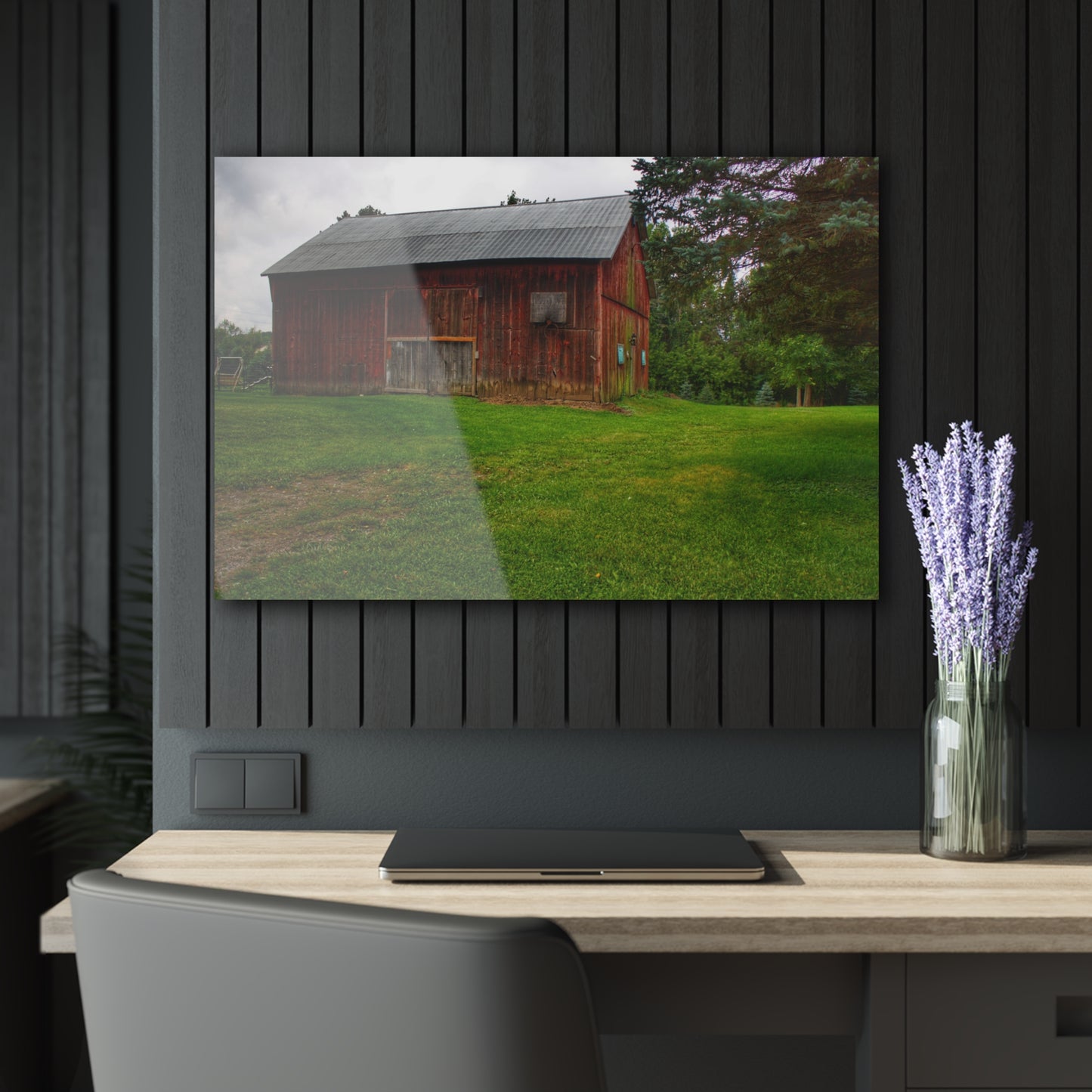U R There Photography Rusted Red of Summer Rustic Farmhouse Acrylic Wall Print