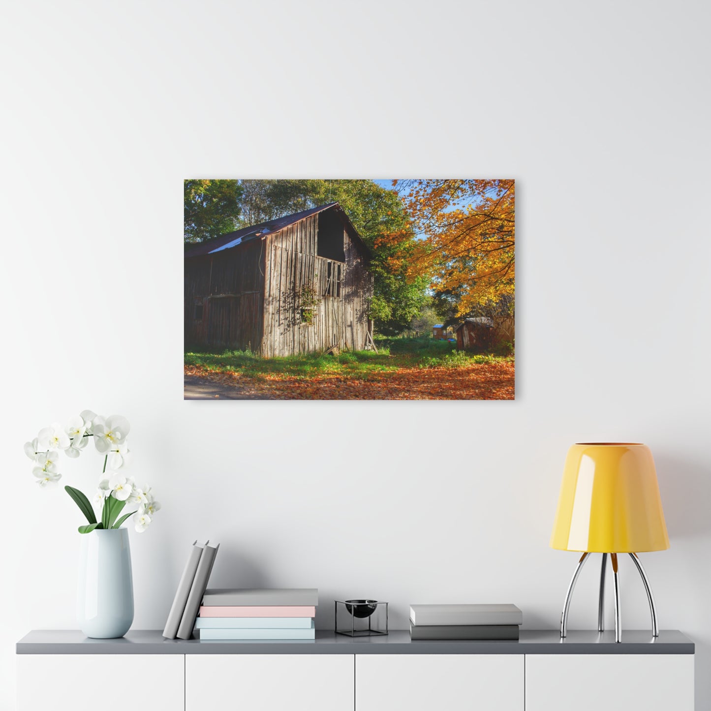 U R There Photography Shoemaker Road Hidden Grey Rustic Farmhouse Acrylic Wall Print