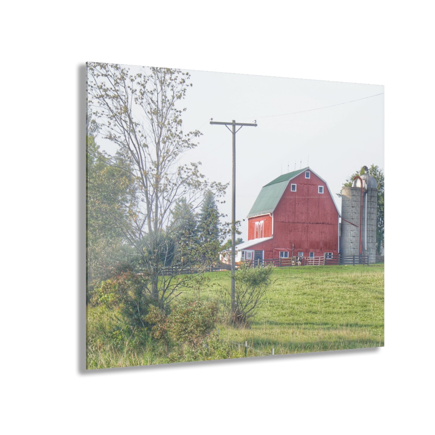 U R There Photography Stewart Road Red I Rustic Farmhouse Acrylic Wall Print