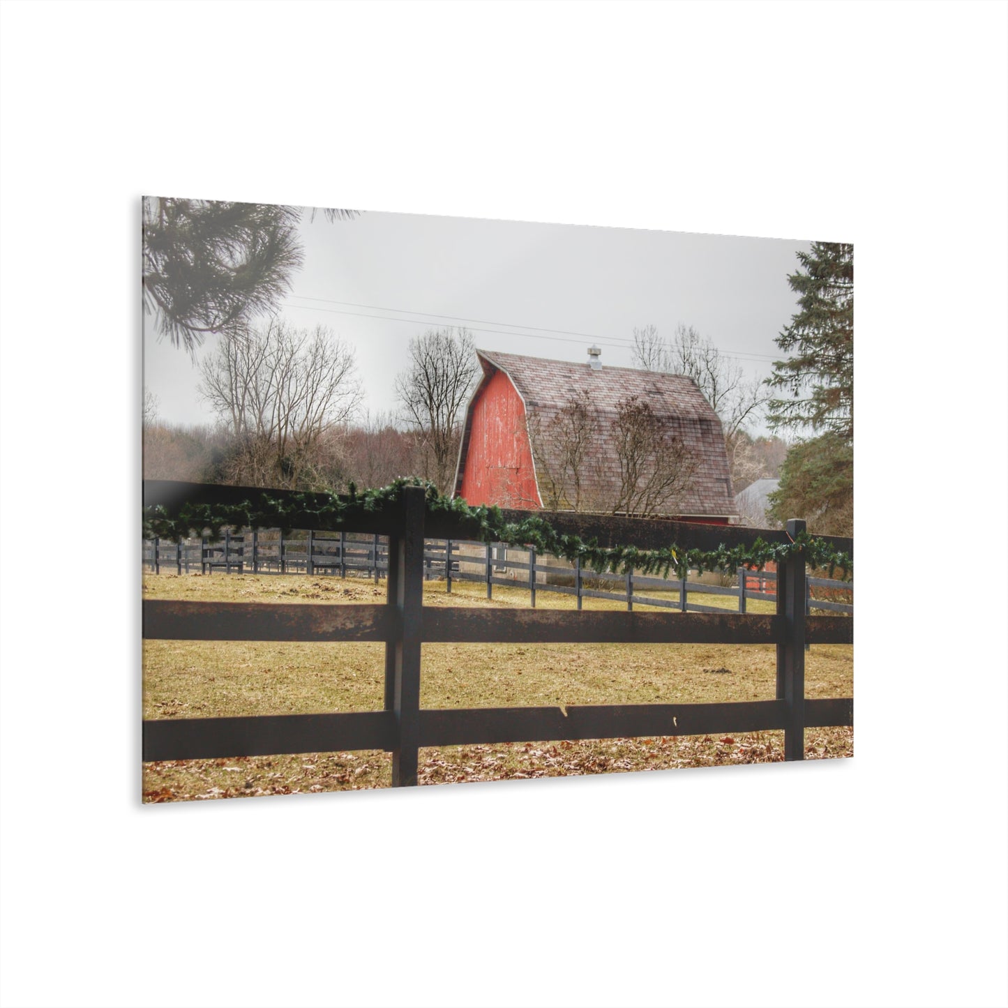 U R There Photography Beyond the Fence on Blood Road Rustic Farmhouse Acrylic Wall Print