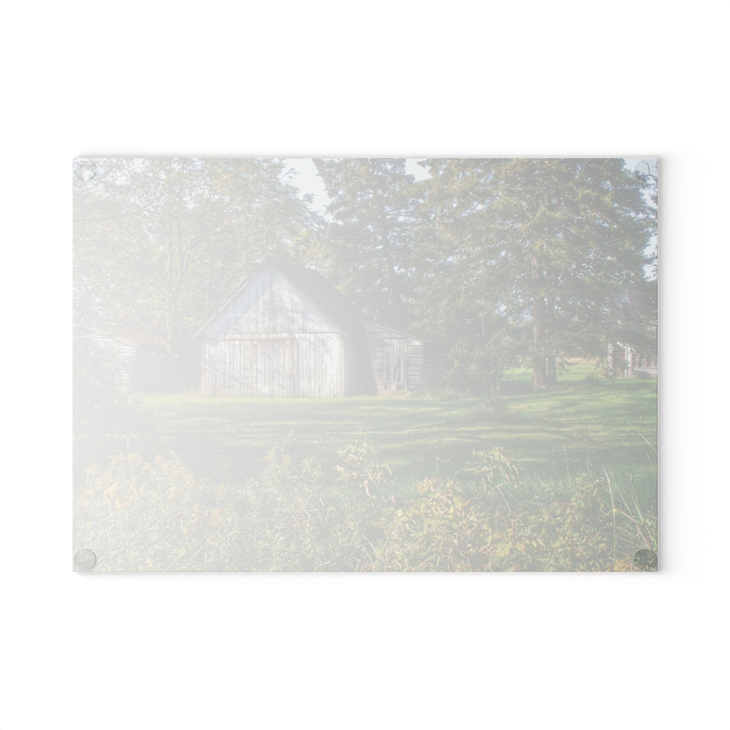 U R There Photography Bowers Road Little White Rustic Farmhouse Tempered-Glass Cutting Board