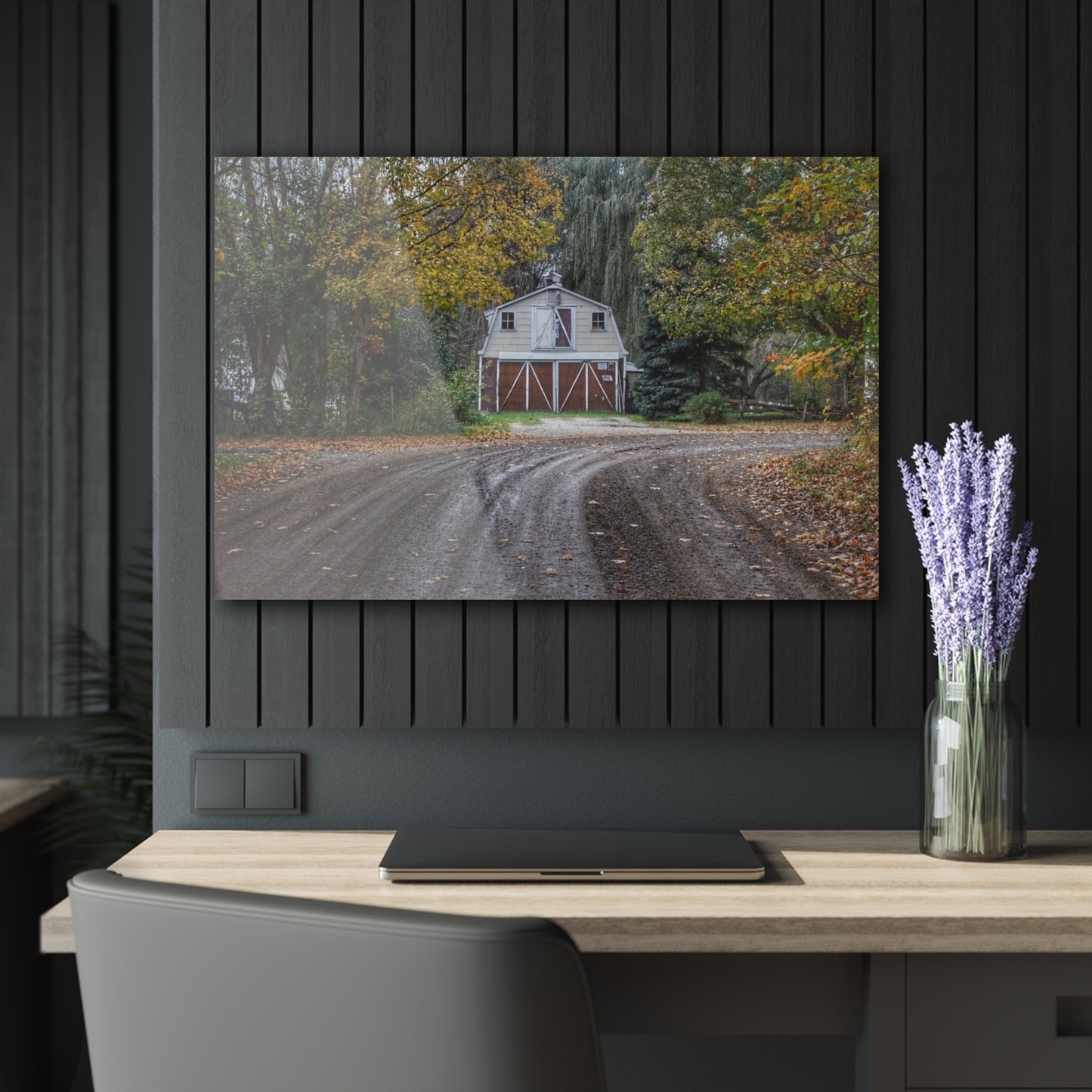 U R There Photography Barn at the Bend Rustic Farmhouse Acrylic Wall Print