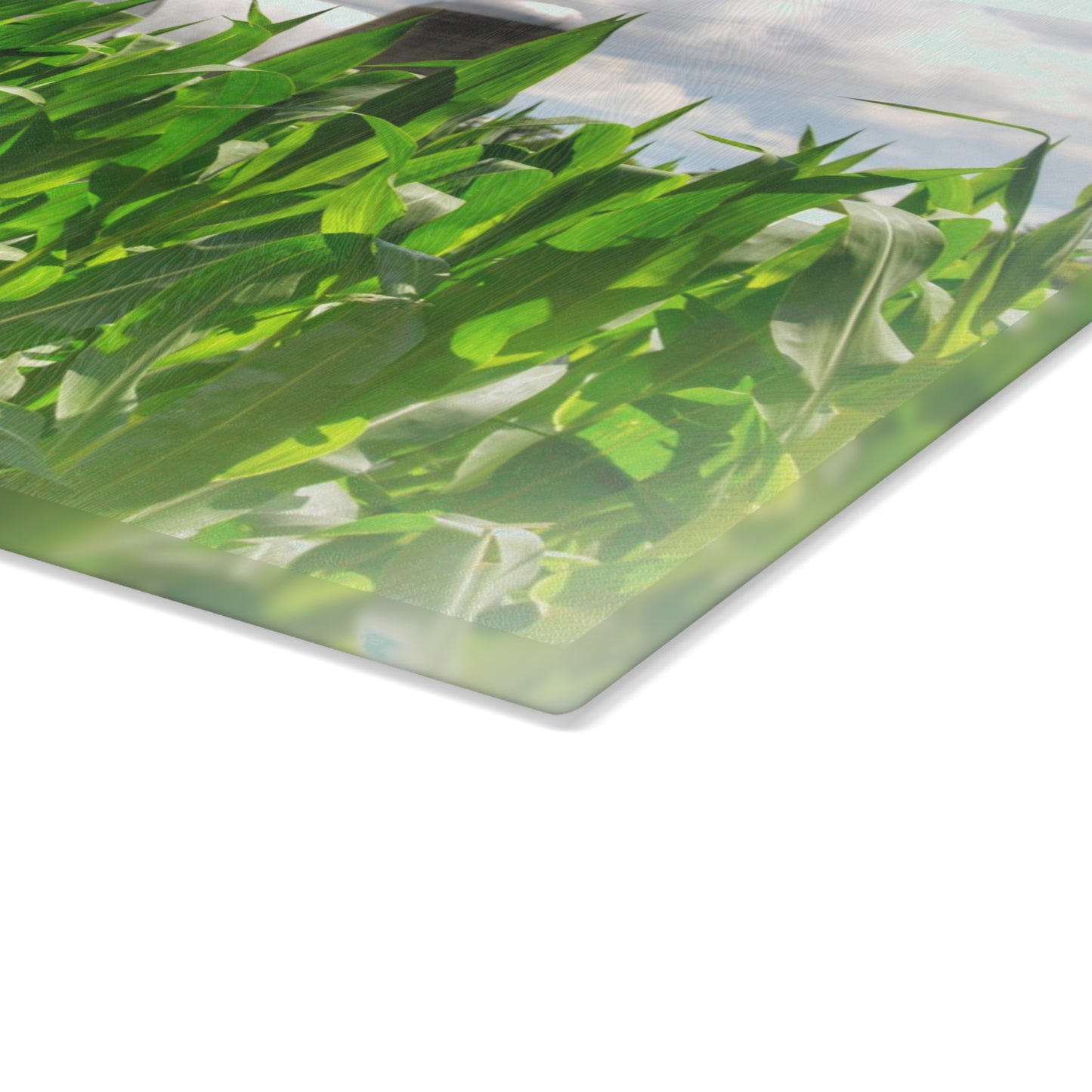 U R There Photography Beyond the Corn in Millington Rustic Farmhouse Tempered-Glass Cutting Board