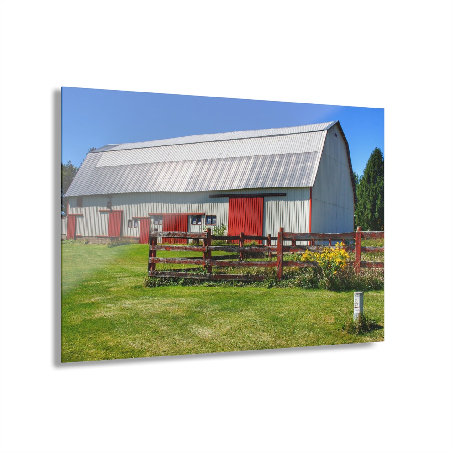 U R There Photography Bishop Road Beyond the Fence Rustic Farmhouse Acrylic Wall Print