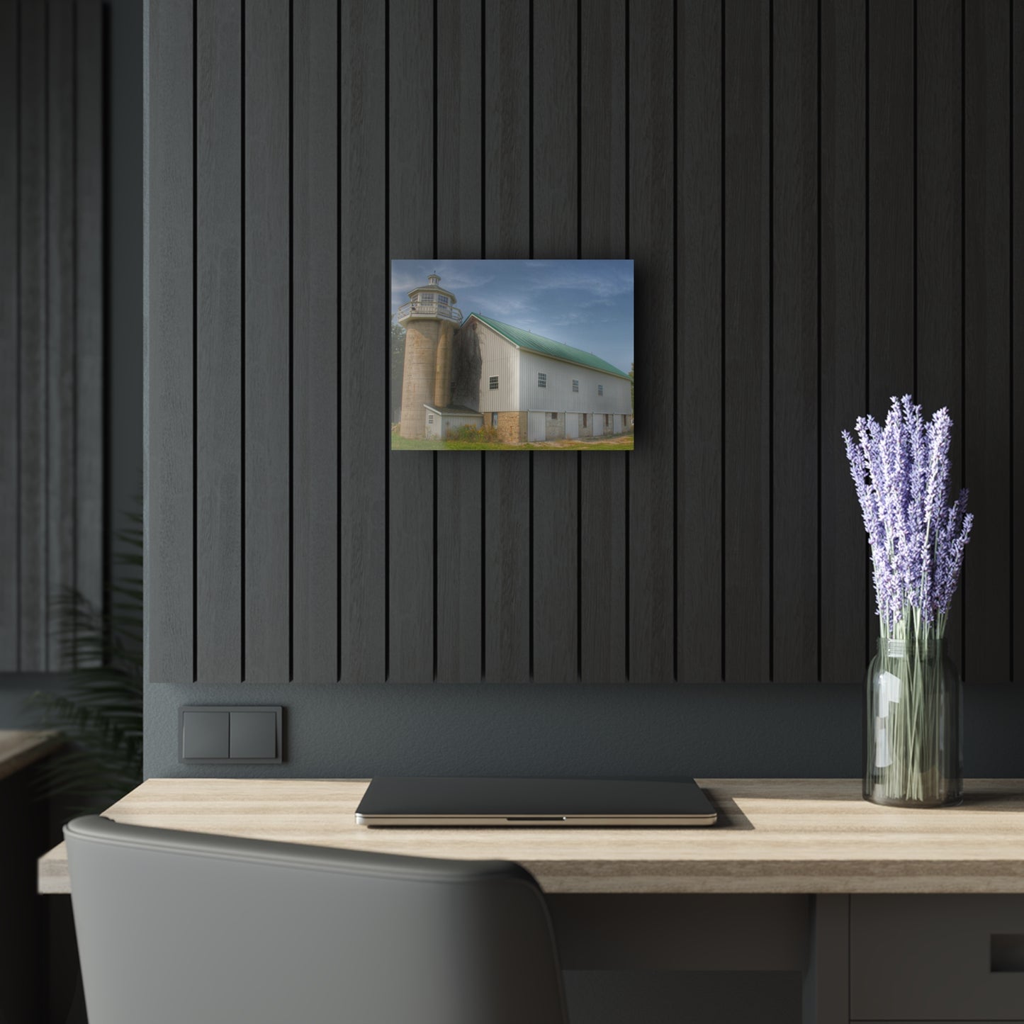 U R There Photography Phelps Road Lighthouse Barn I Rustic Farmhouse Acrylic Wall Print
