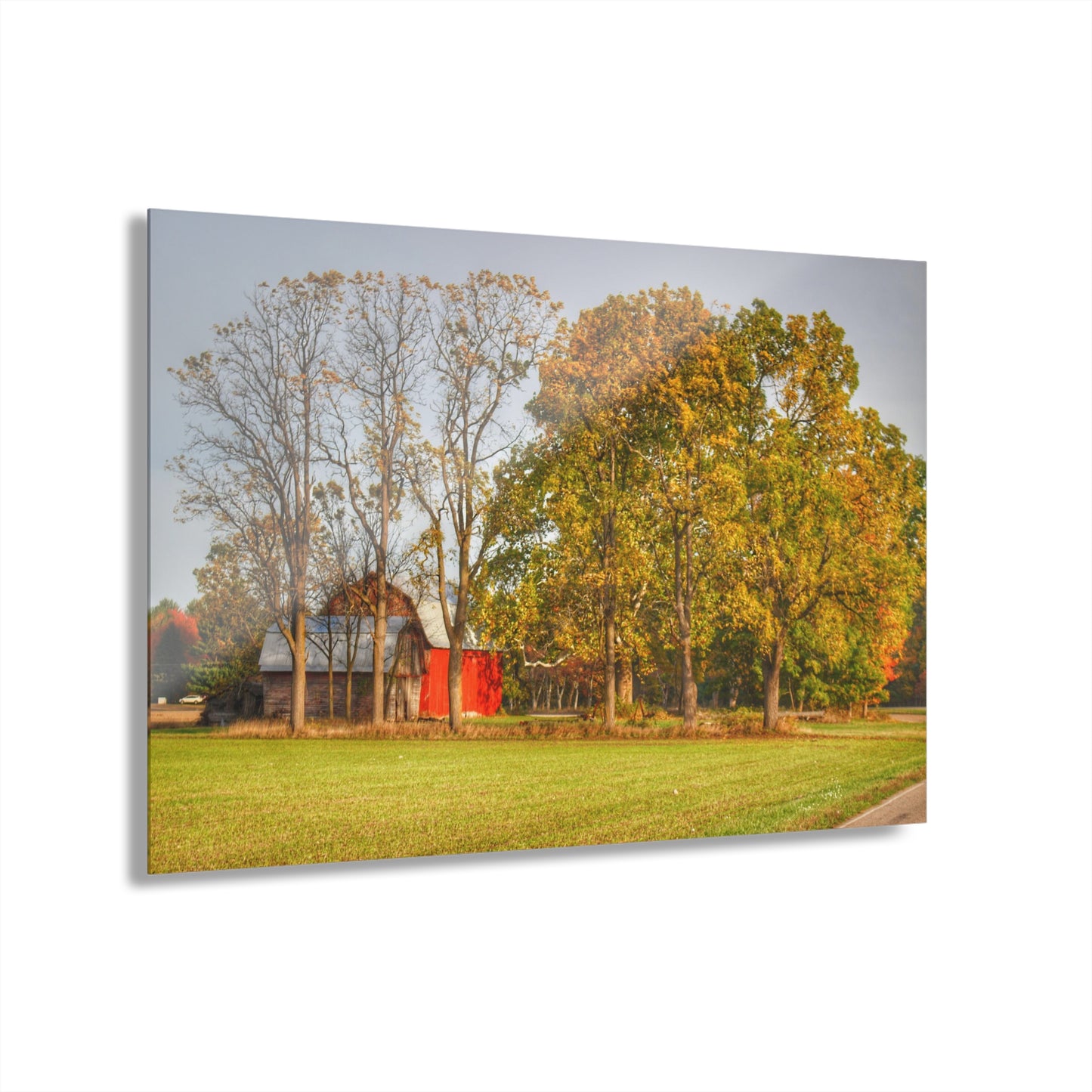 U R There Photography Barkley Road Red II Rustic Farmhouse Acrylic Wall Print