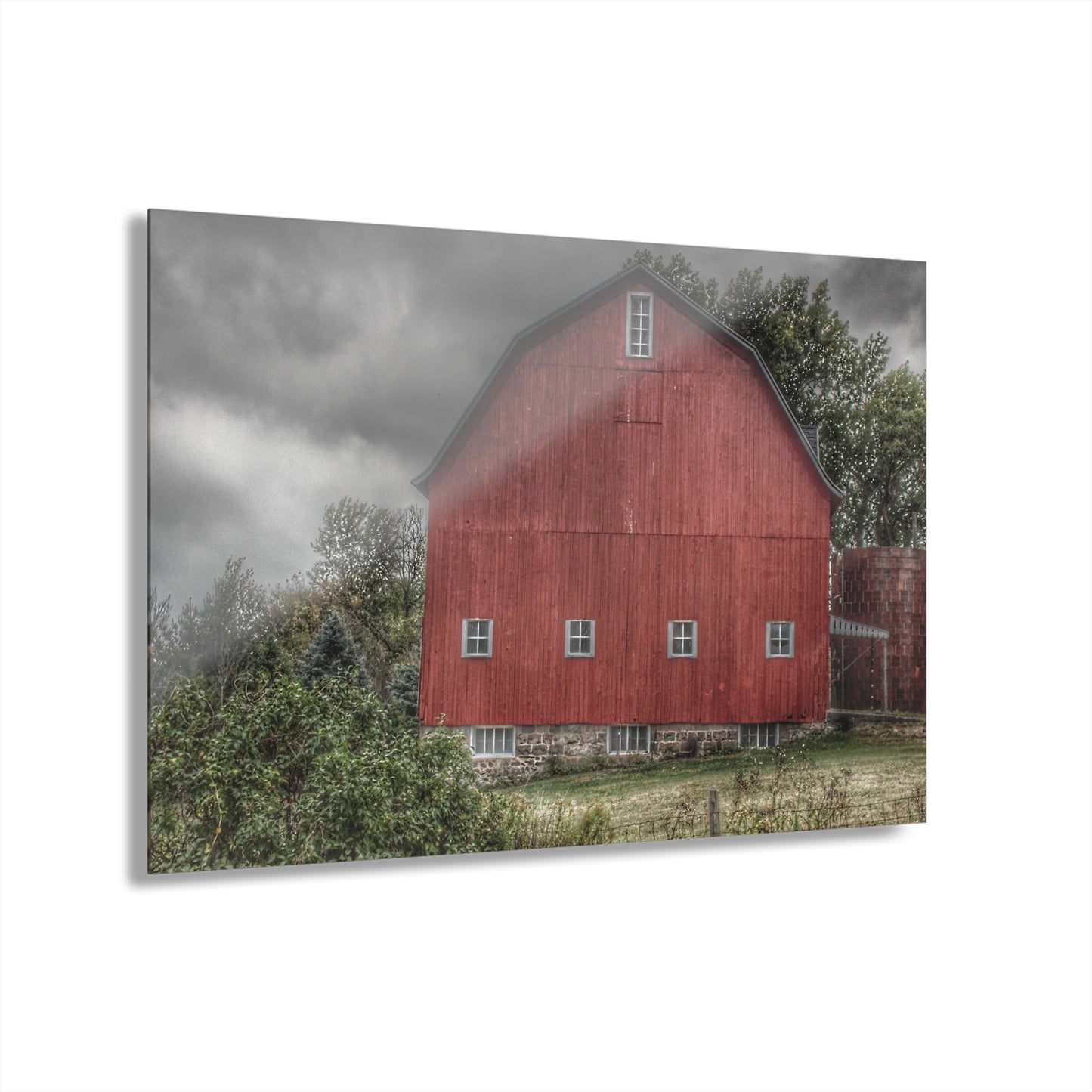 U R There Photography Vassar Road Red II Rustic Farmhouse Acrylic Wall Print