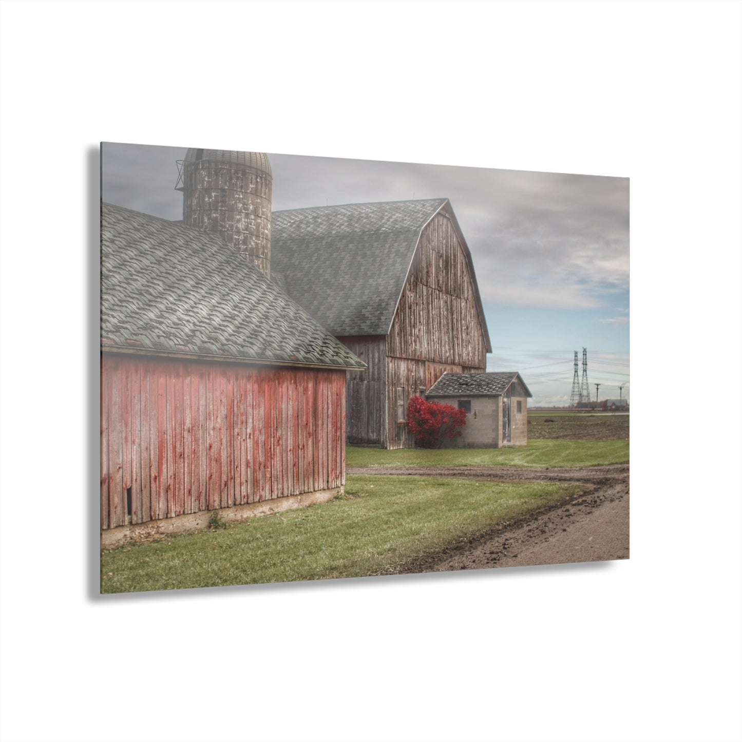 U R There Photography Roedel Roadside Reds III Rustic Farmhouse Acrylic Wall Print