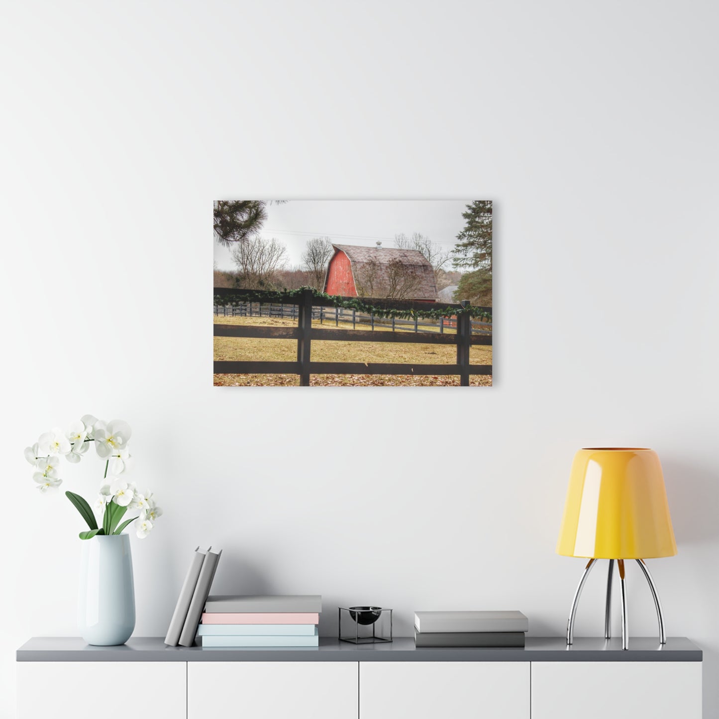 U R There Photography Beyond the Fence on Blood Road Rustic Farmhouse Acrylic Wall Print