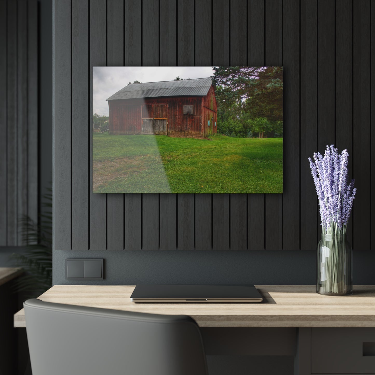 U R There Photography Rusted Red of Summer Rustic Farmhouse Acrylic Wall Print