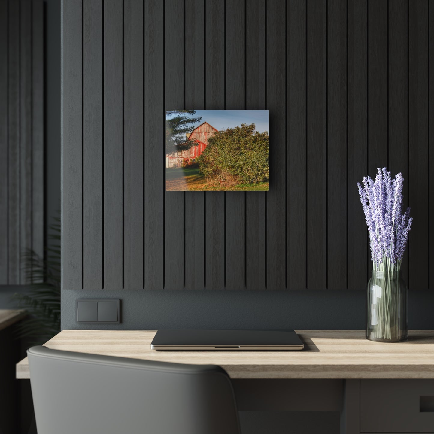 U R There Photography Cade Road Red II Rustic Farmhouse Acrylic Wall Print