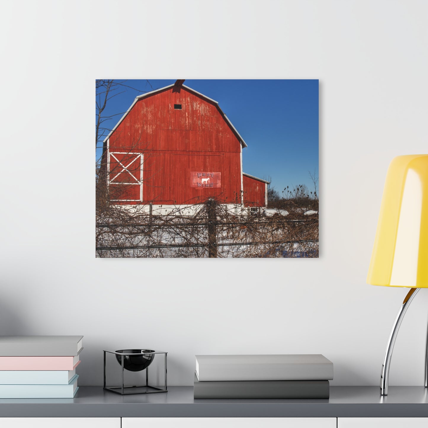 U R There Photography Vassar Red Wild Rustic Farmhouse Acrylic Wall Print
