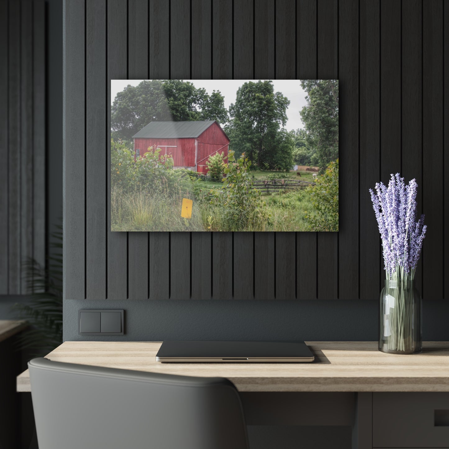 U R There Photography Clifford Road Alpaca Barn Rustic Farmhouse Acrylic Wall Print